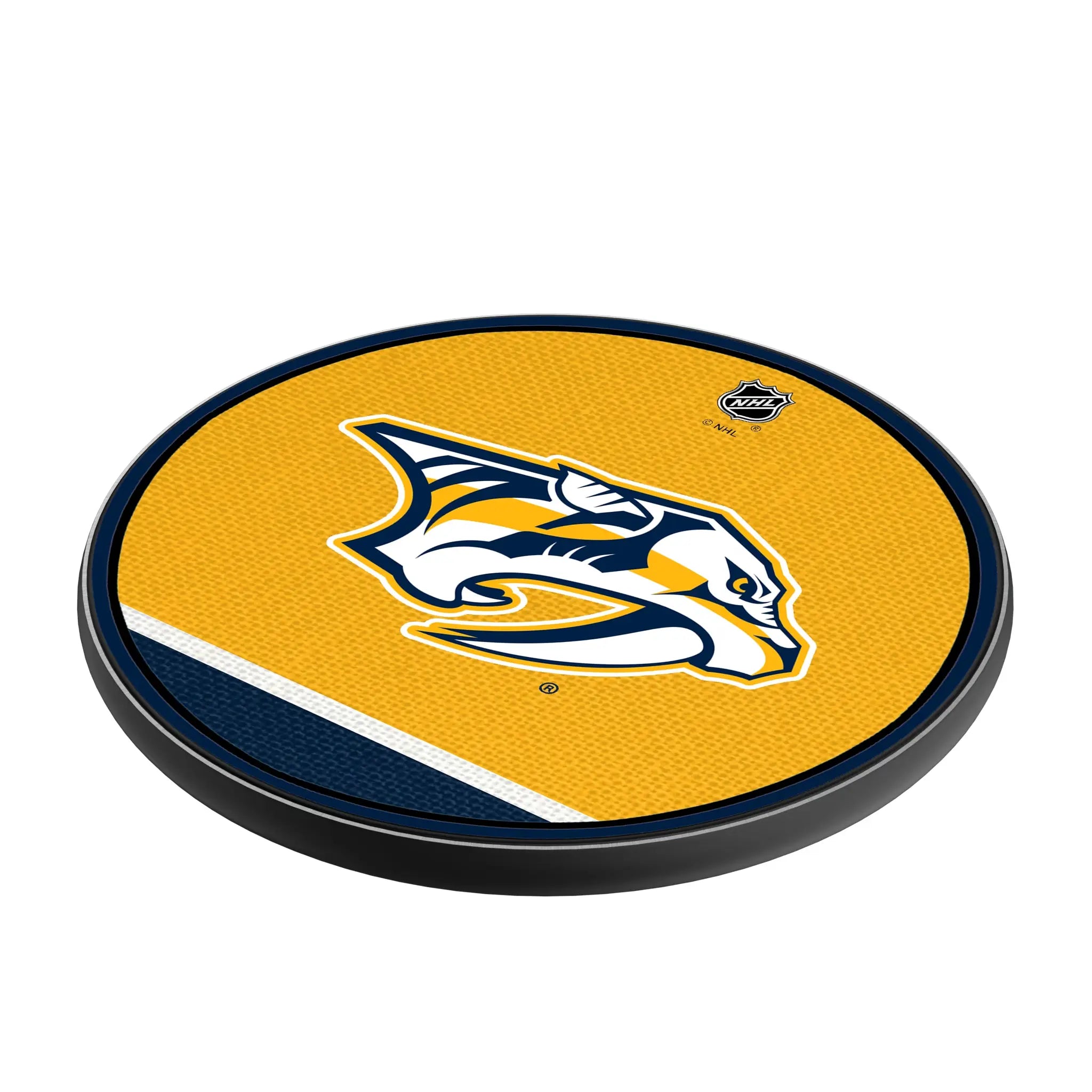 Nashville Predators Stripe 15-Watt Wireless Charger - Isometric View
