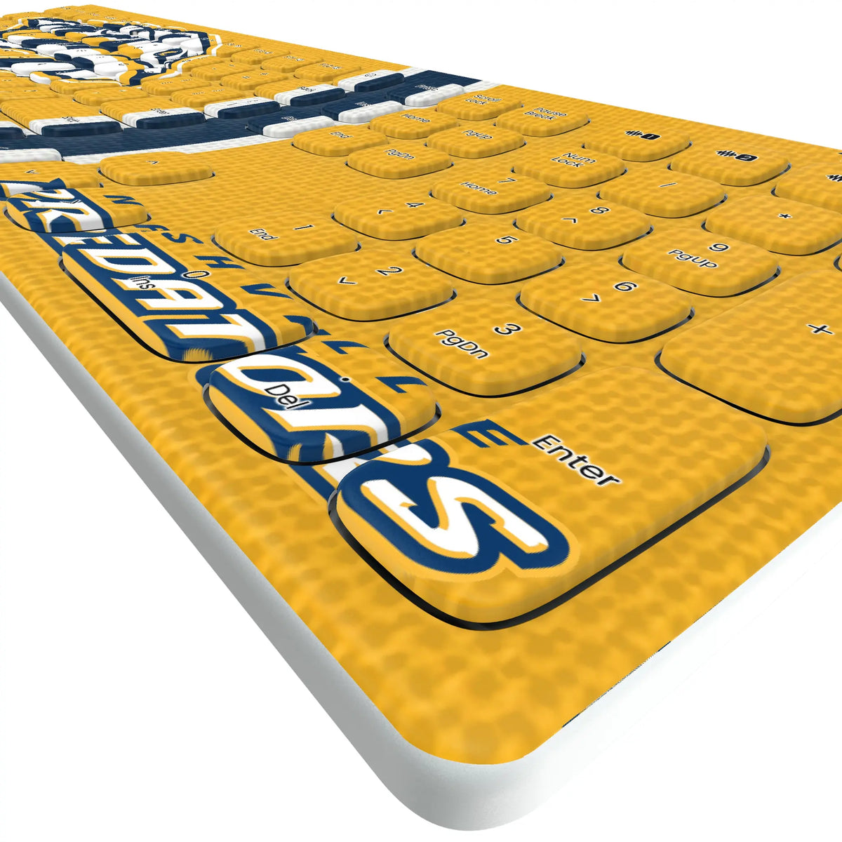 Nashville Predators Stripe KKB605 Curved Wireless Keyboard - Detail