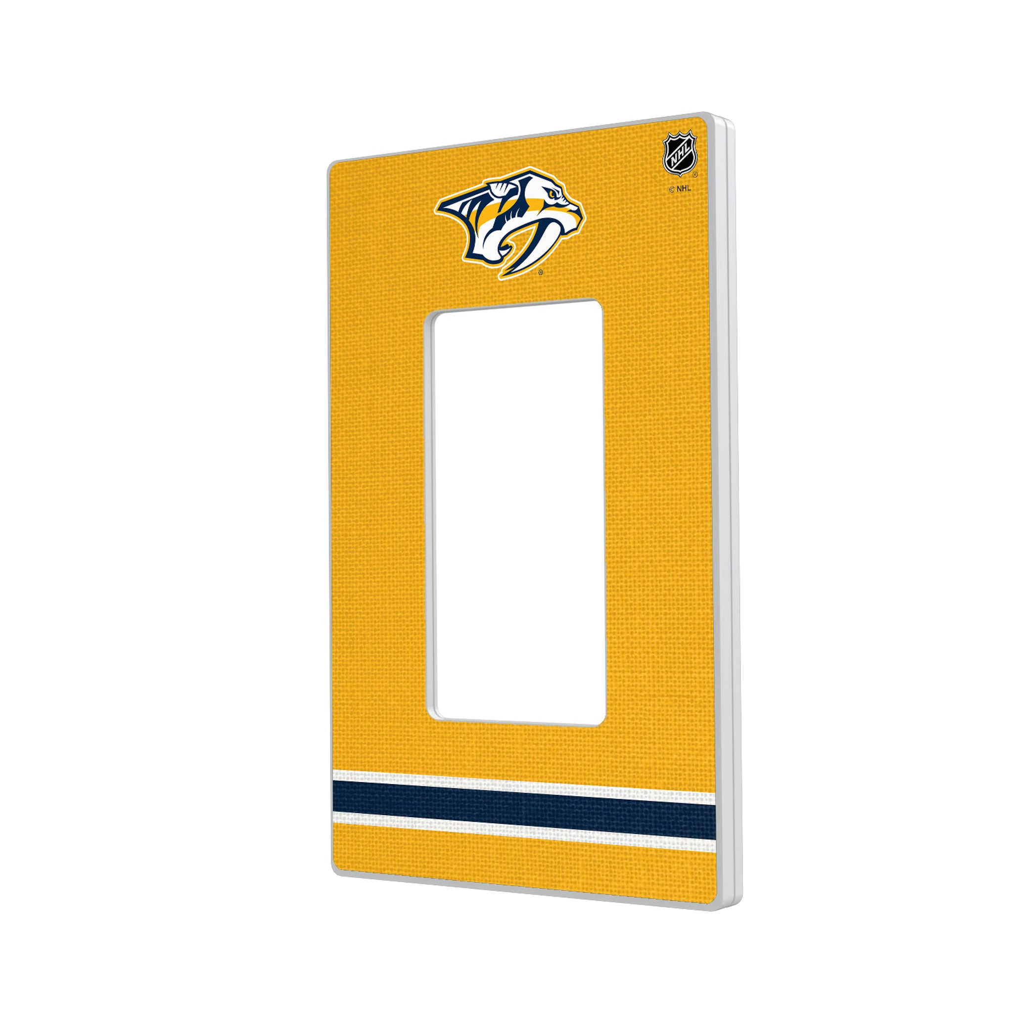 Nashville Predators Stripe Hidden-Screw Light Switch Plate#Style_Single Rocker