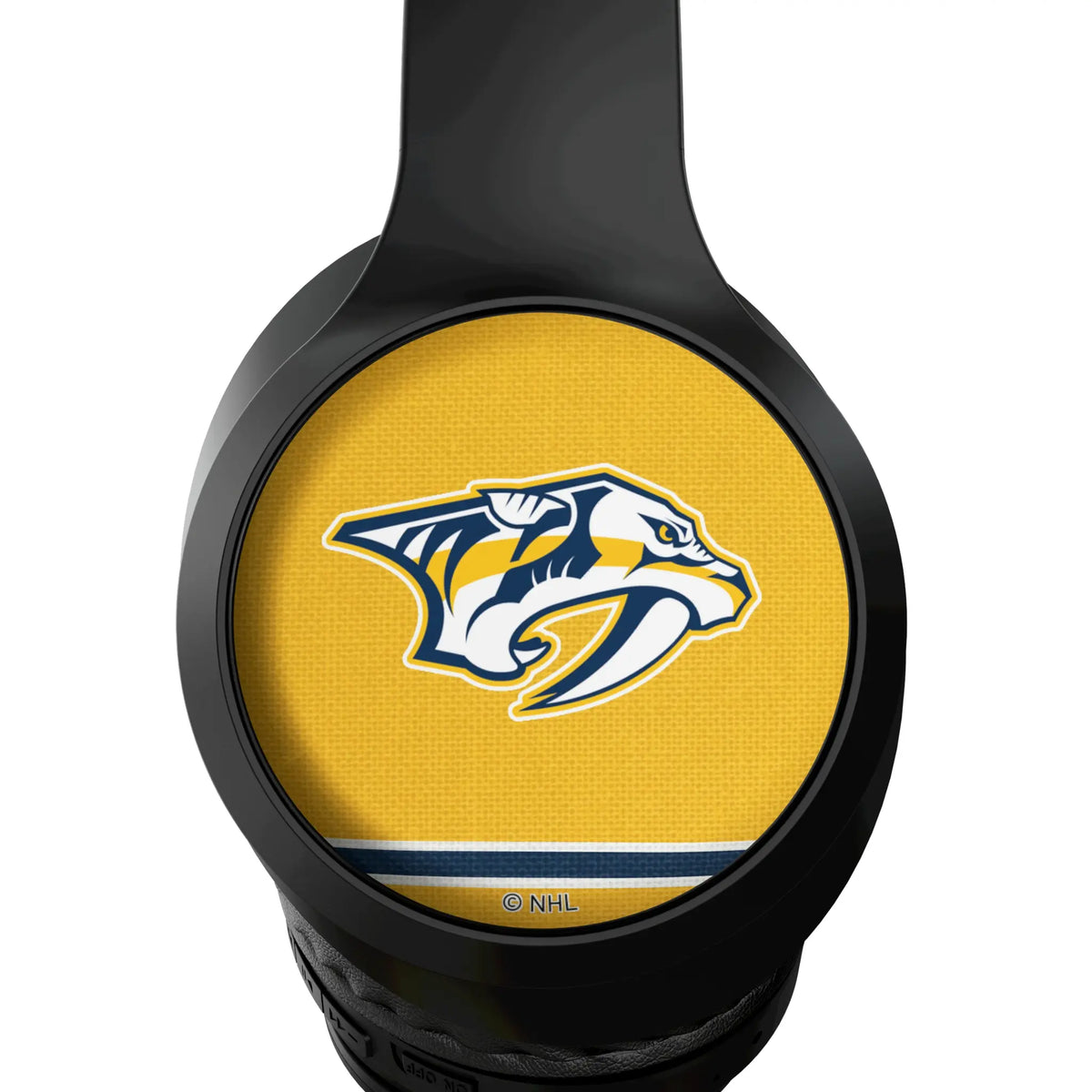 Nashville Predators Stripe Wireless Over-Ear Headphones With Case - Detail