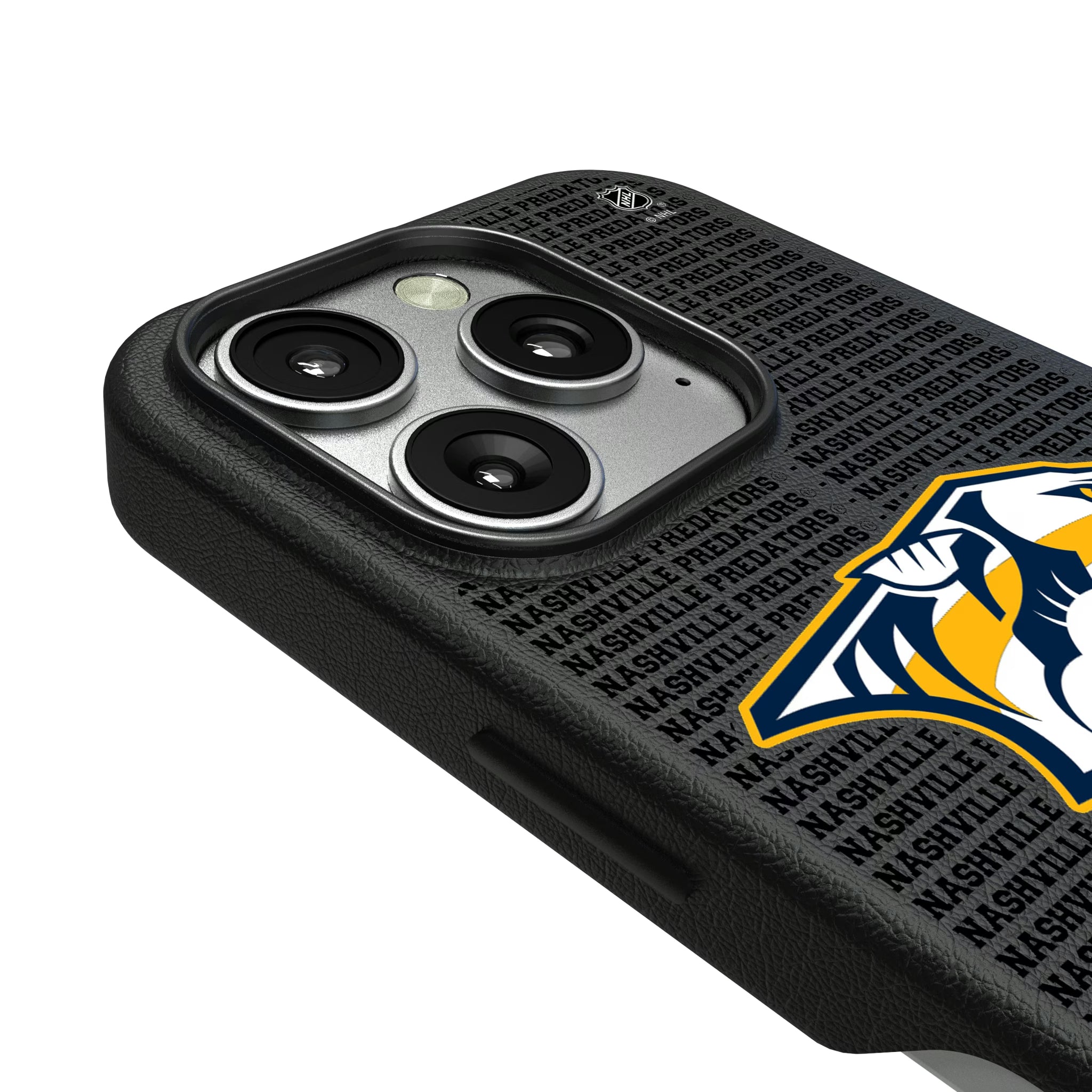 Nashville Predators Text Backdrop iPhone MagSafe Compatible Phone Case for Apple iPhone - Detail