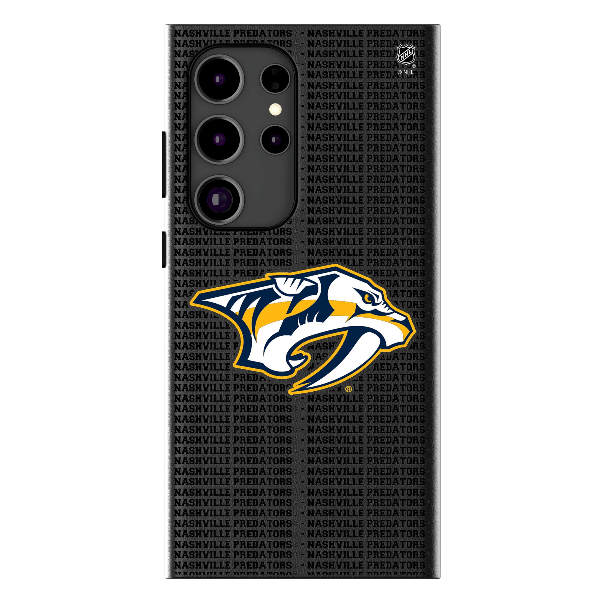 Nashville Predators Text Backdrop Galaxy MagSafe Compatible Phone Case for Samsung Galaxy