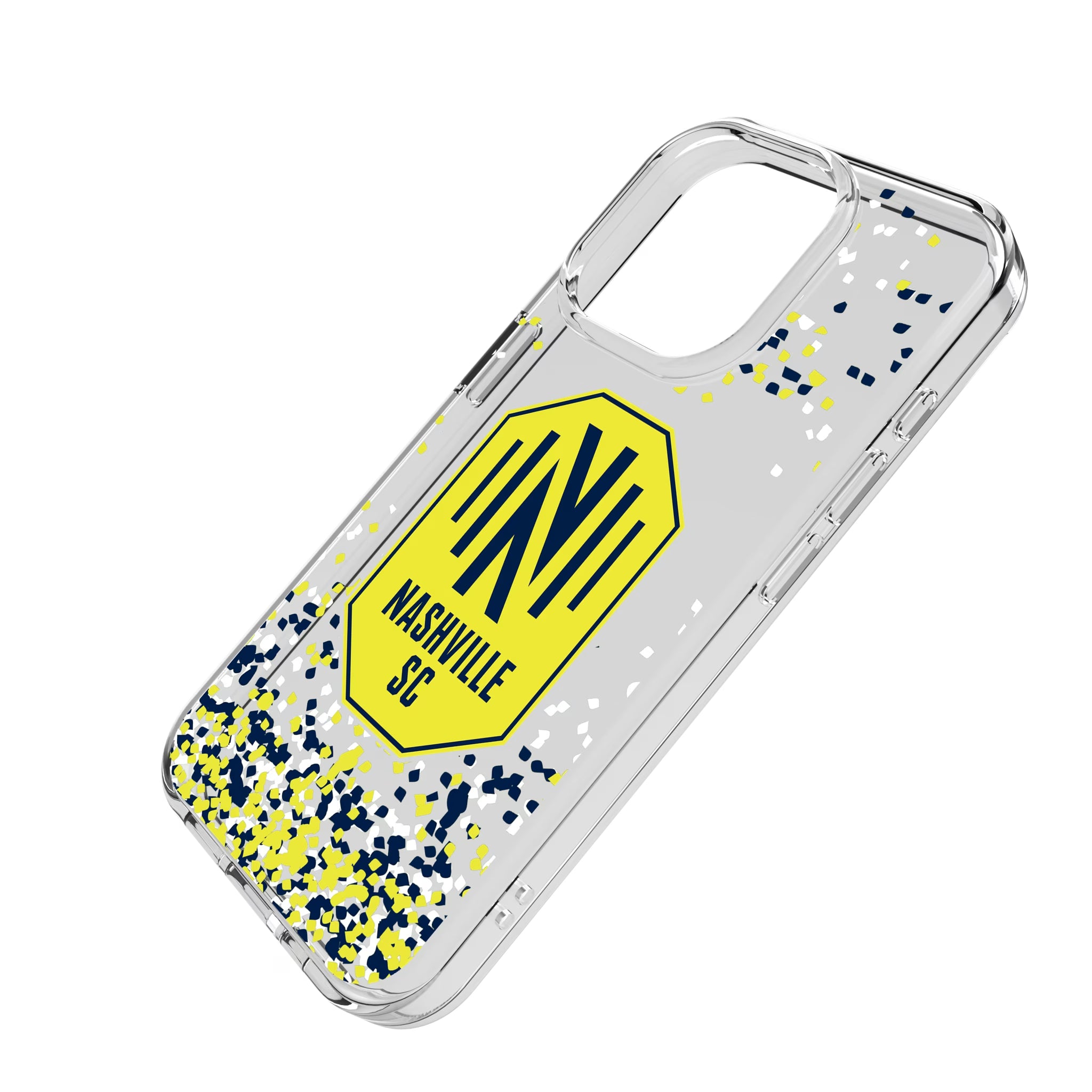 Nashville SC Confetti iPhone Clear Phone Case for Apple iPhone - Isometric View