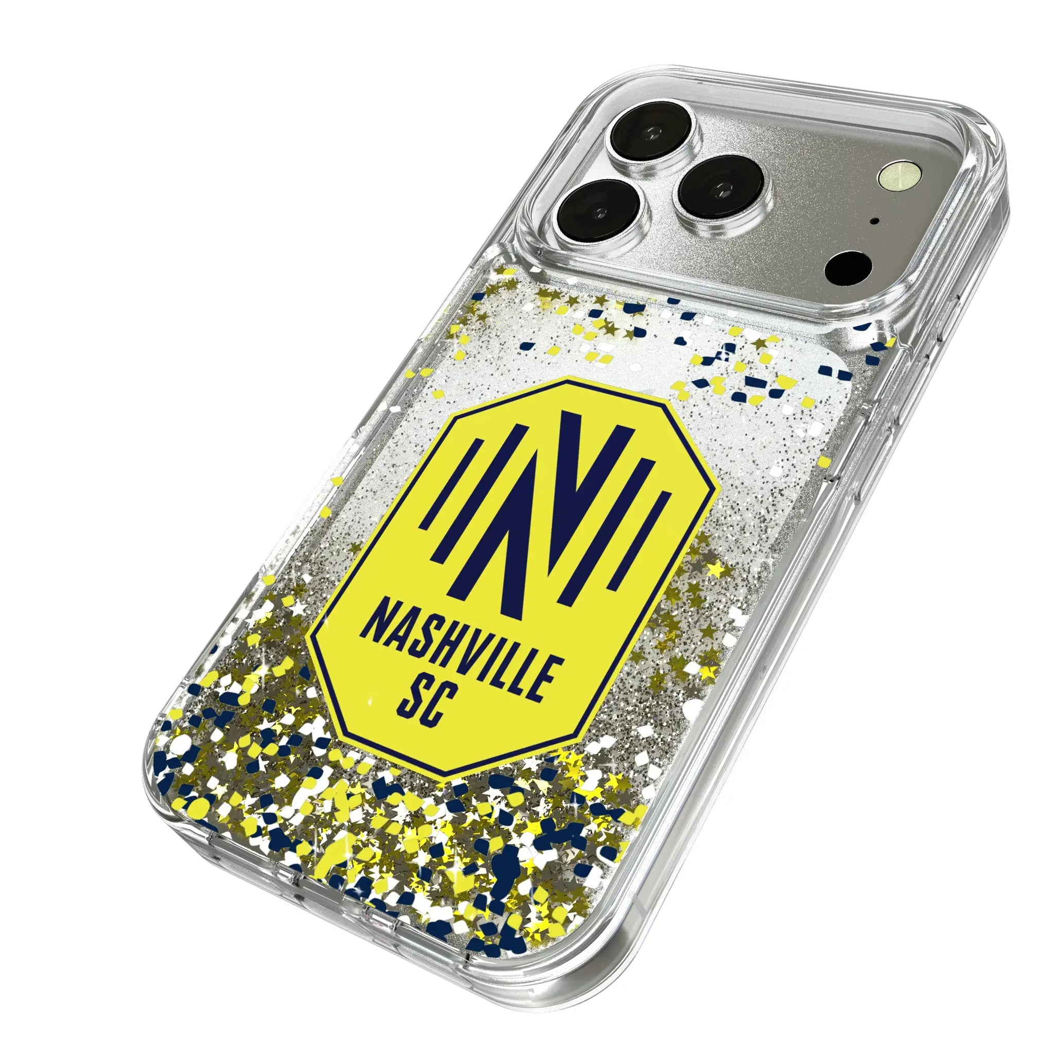 Nashville SC Confetti iPhone Glitter Phone Case for Apple iPhone - Isometric View