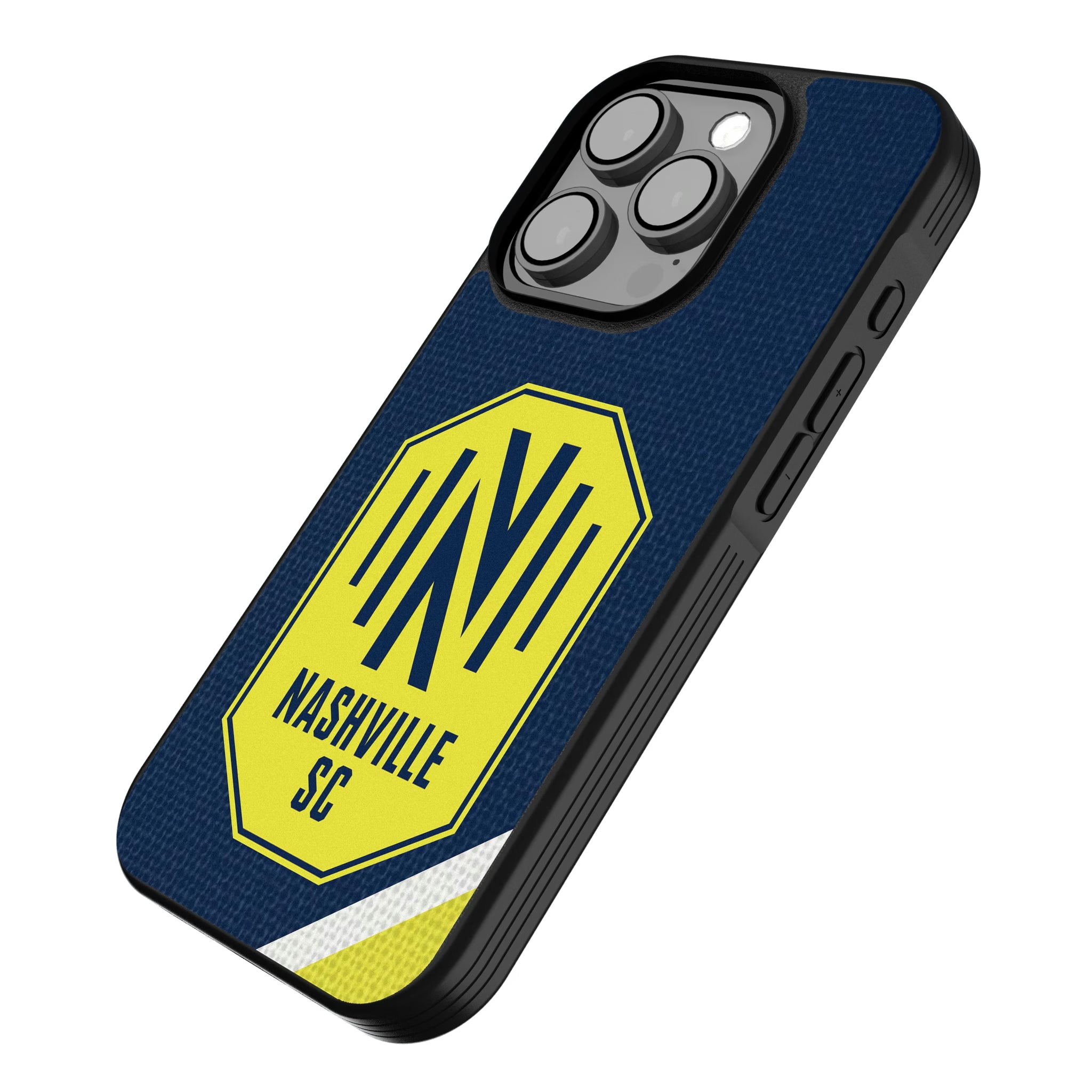 Nashville SC Diagonal Stripe iPhone Bump Phone Case for Apple iPhone - Isometric View