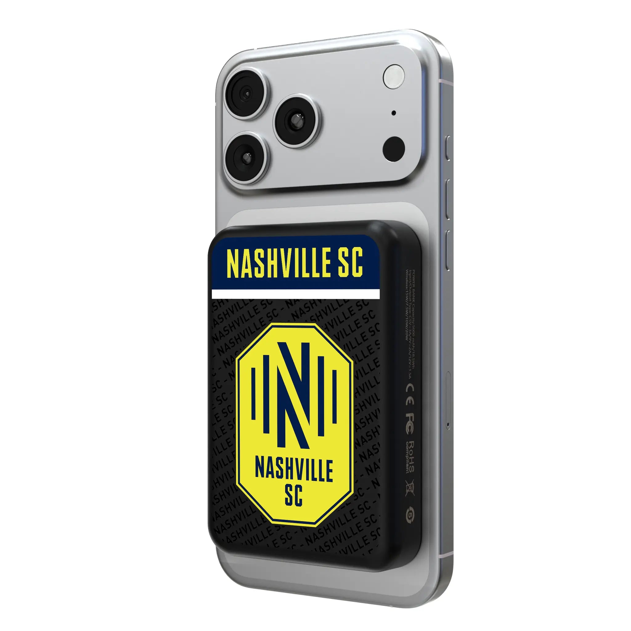 Nashville SC Endzone Plus Wireless Mag Power Bank