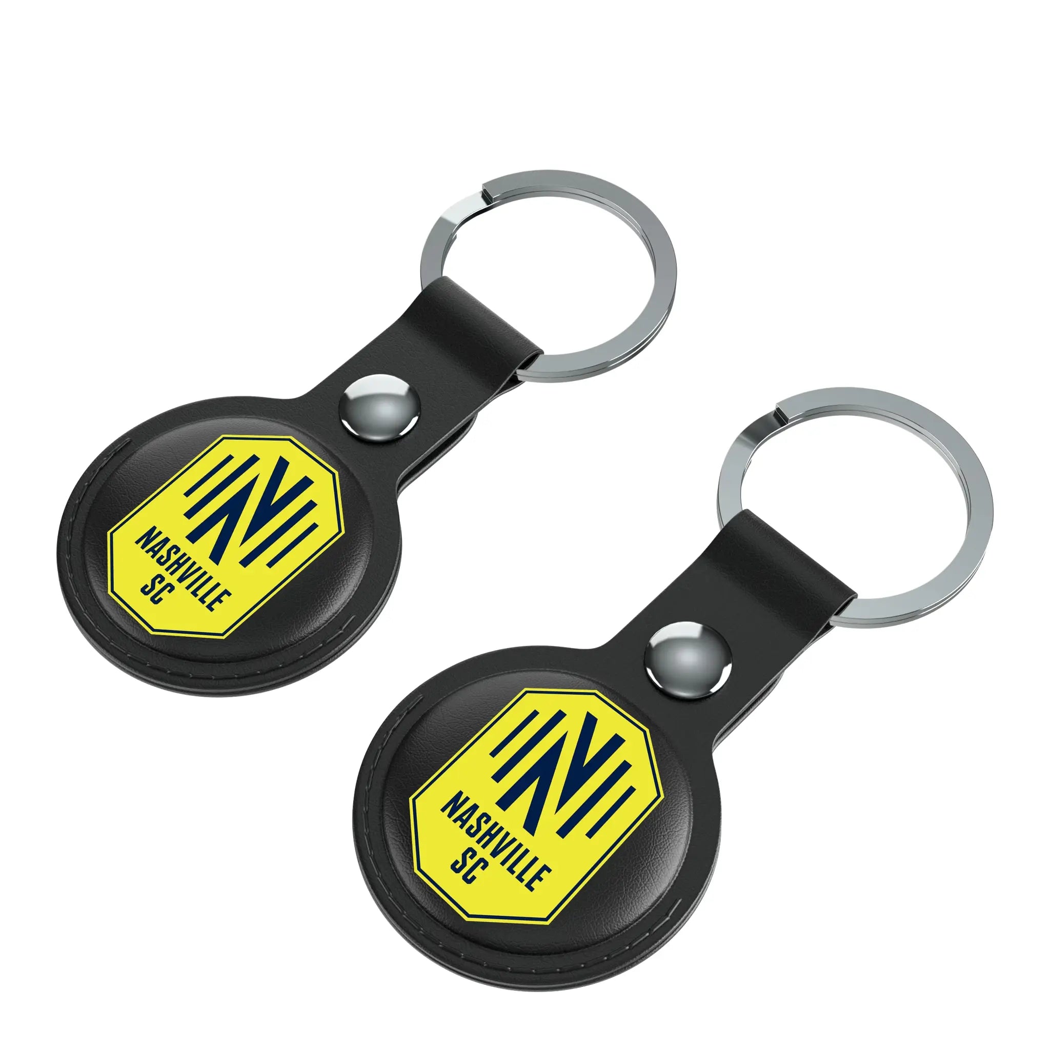 Nashville SC Insignia AirTag Black Airtag Holder 2-Pack - Isometric View