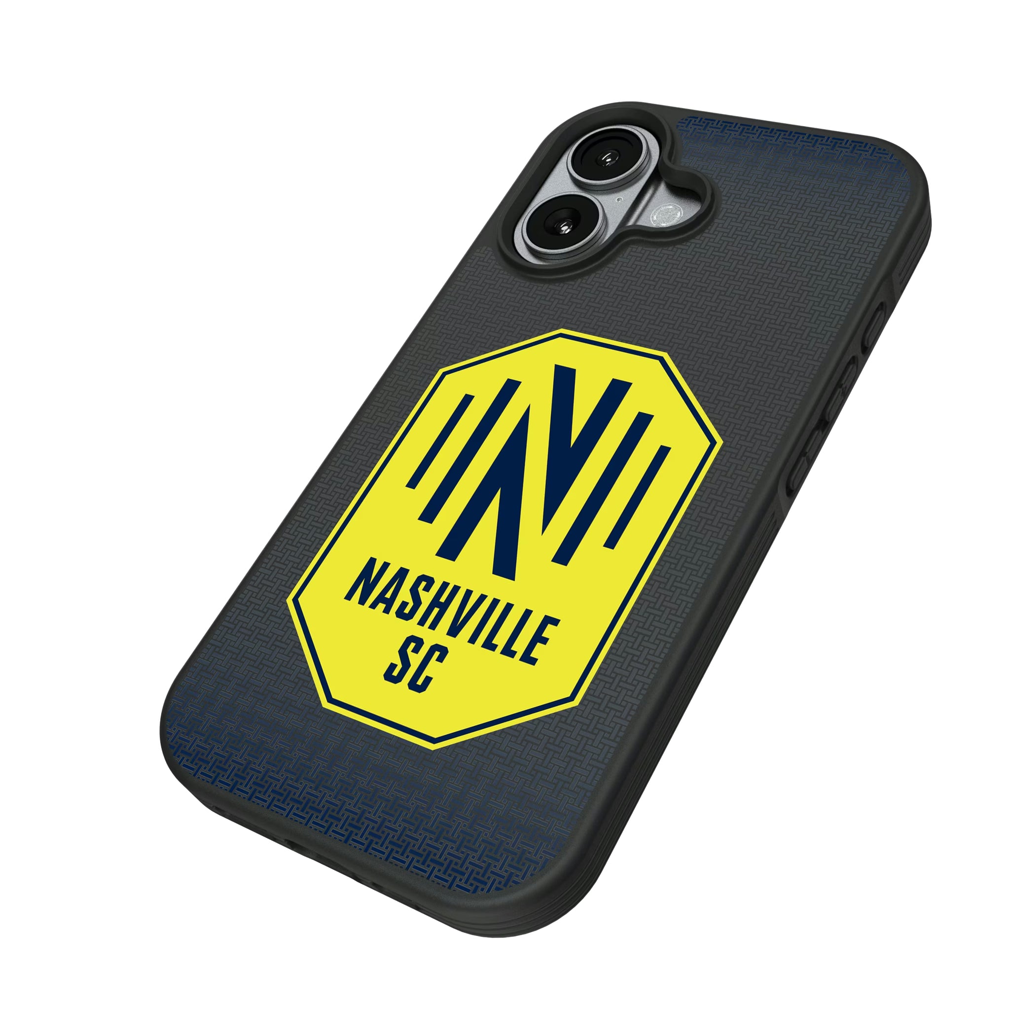Nashville SC Linen iPhone Bump Phone Case for Apple iPhone - Isometric View#Device_iPhone 17