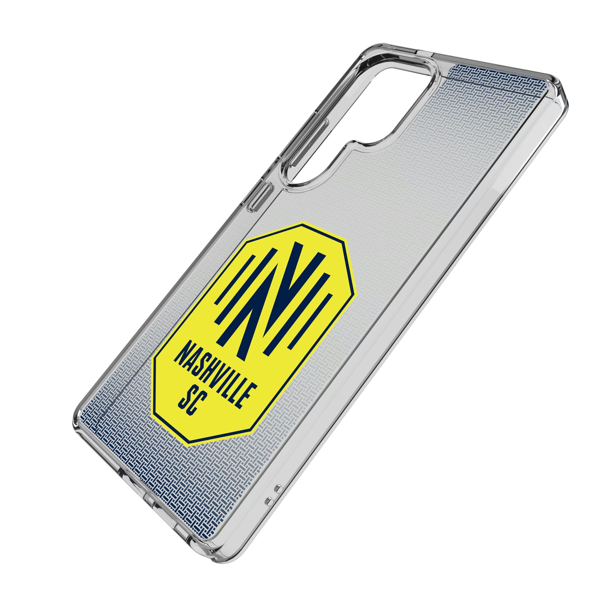 Nashville SC Linen Galaxy Clear Phone Case for Samsung Galaxy - Isometric View