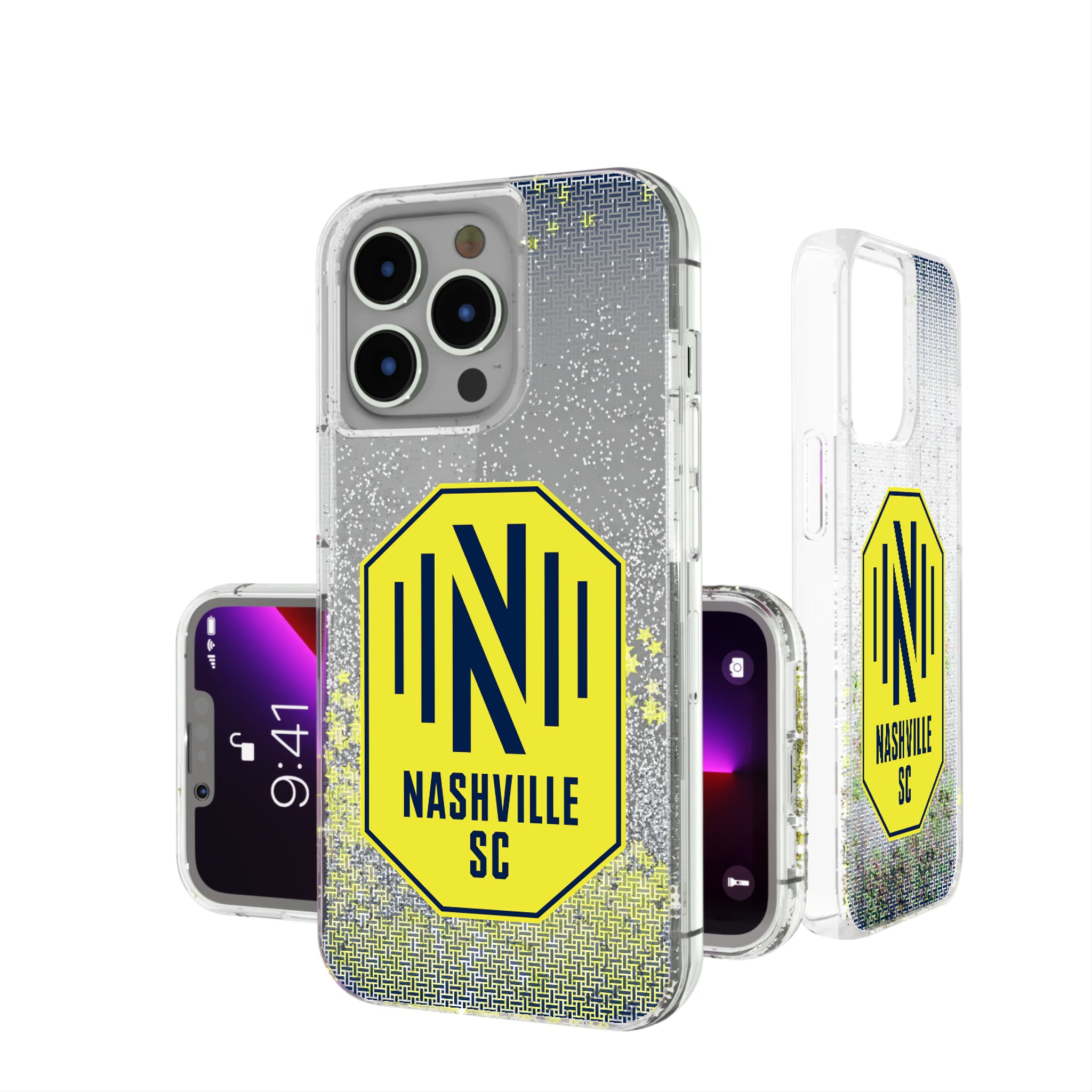 Nashville SC Linen iPhone Glitter Phone Case for Apple iPhone