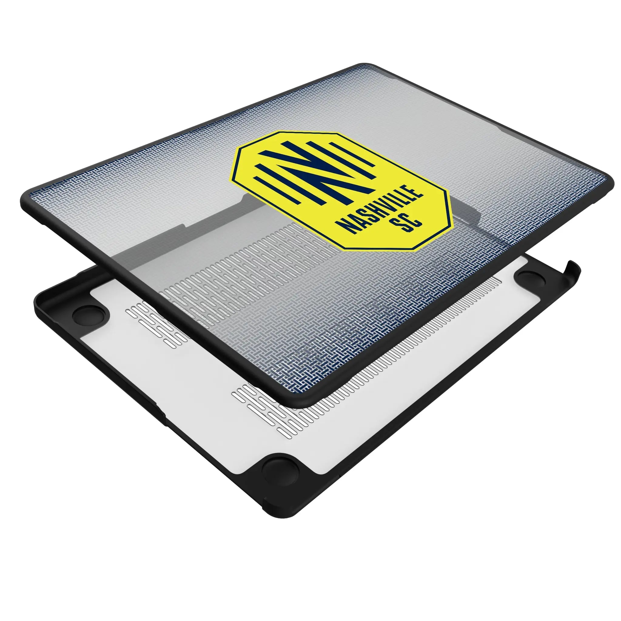 Nashville SC Linen MacBook Laptop Case for Apple MacBook - Isometric View