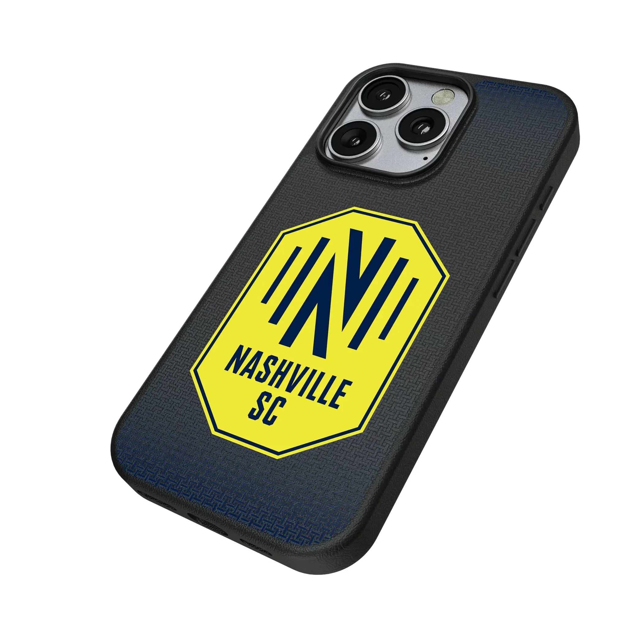 Nashville SC Linen iPhone MagSafe Compatible Phone Case for Apple iPhone - Isometric View