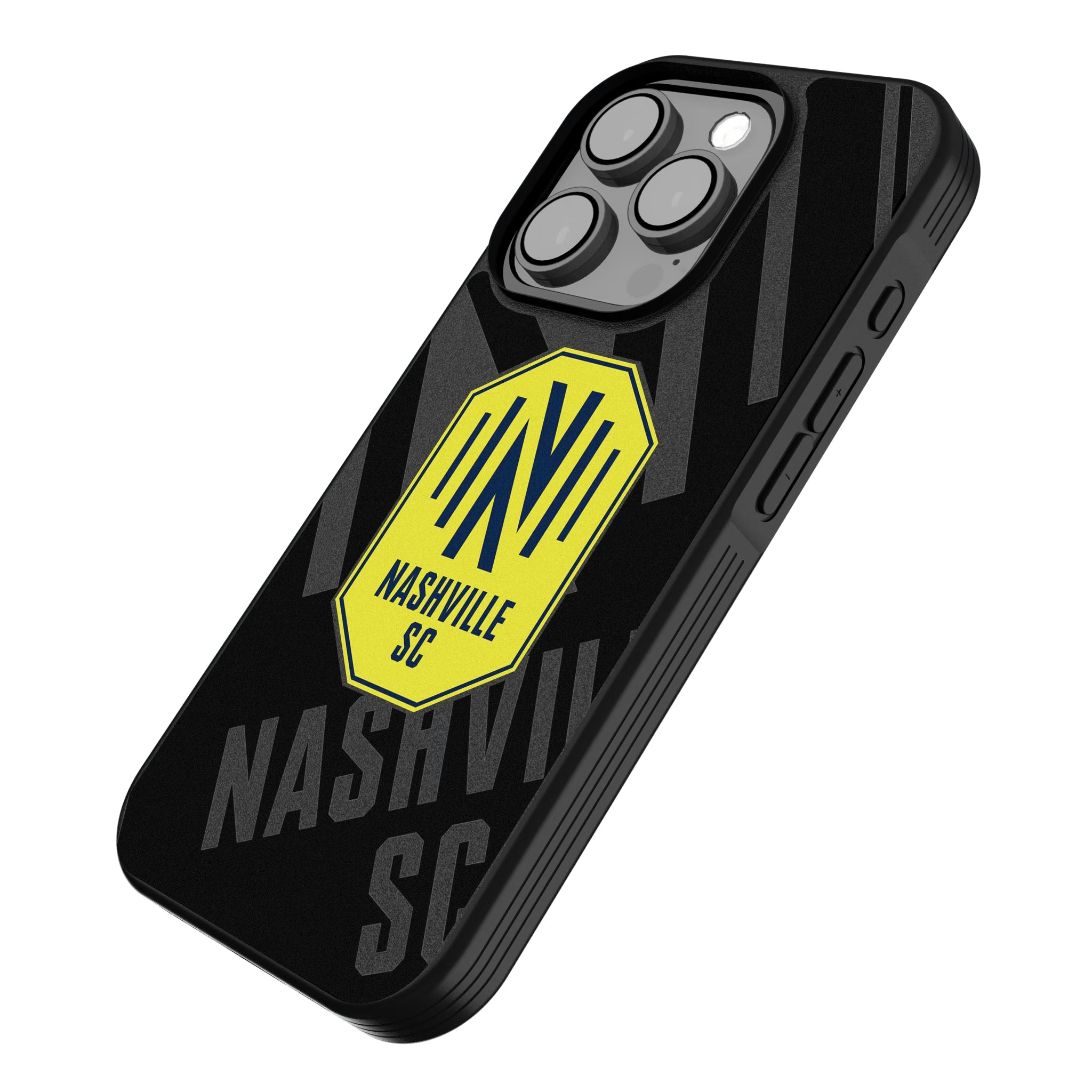 Nashville SC Monocolor Tilt iPhone Bump Phone Case for Apple iPhone - Isometric View