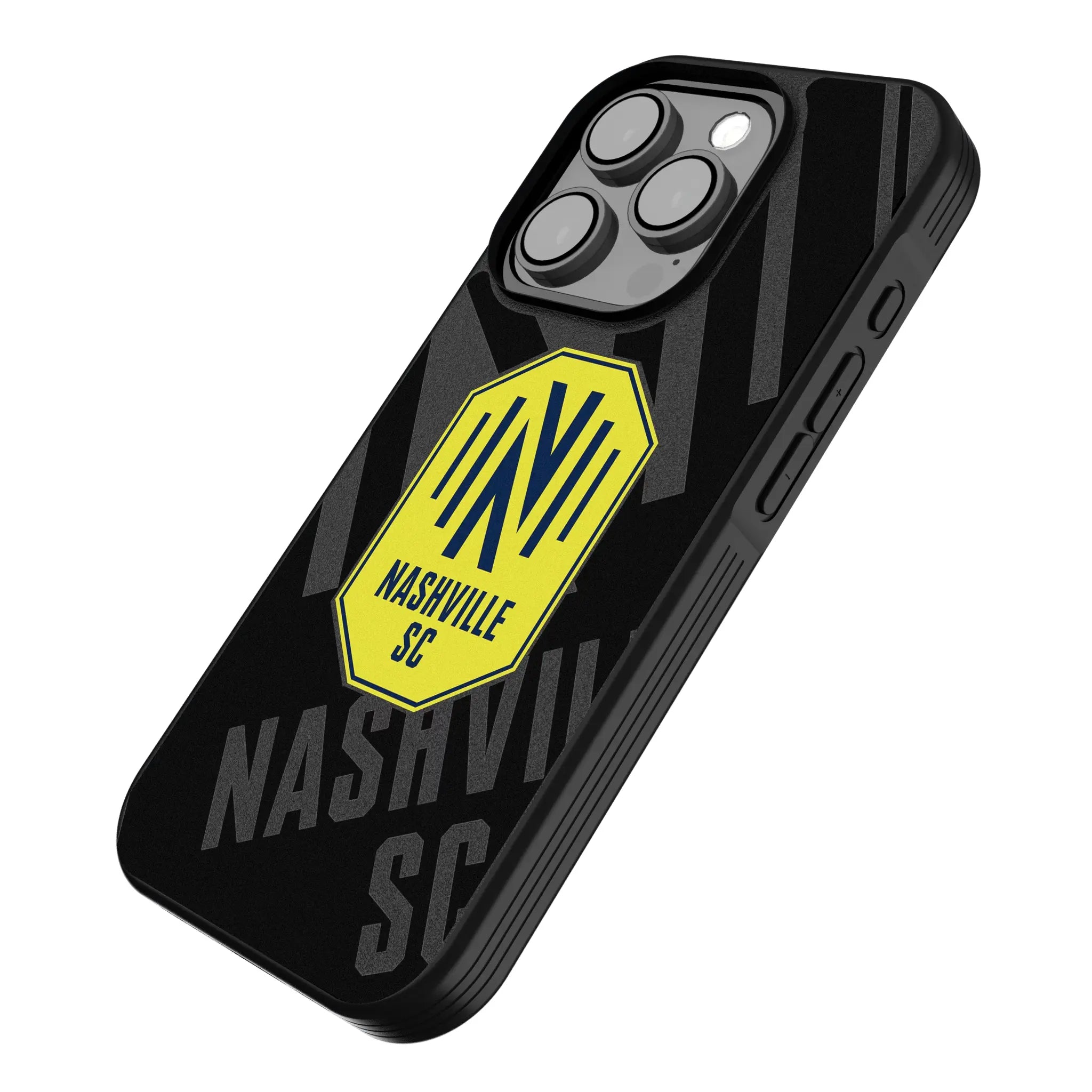 Nashville SC Monocolor Tilt iPhone Bump Phone Case for Apple iPhone - Isometric View