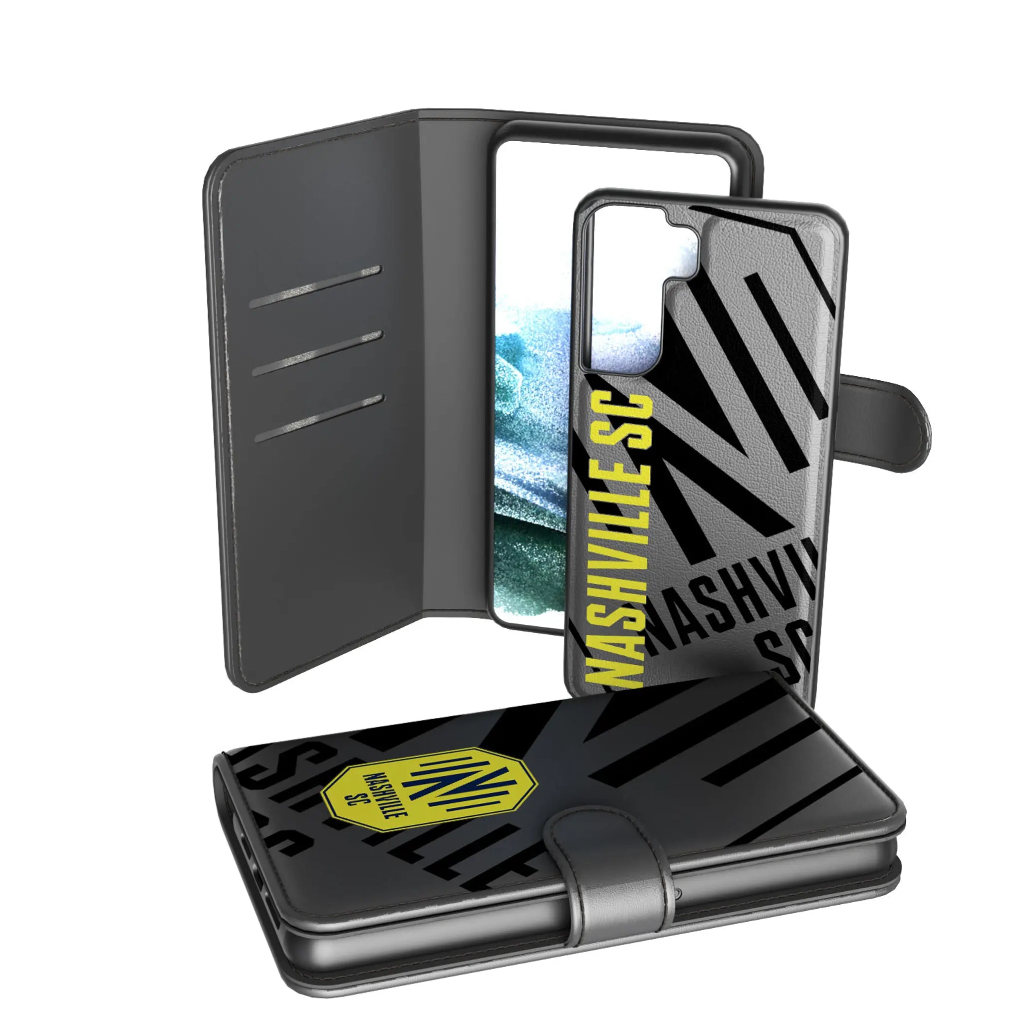 Nashville SC Monocolor Tilt Galaxy Wallet Phone Case for Samsung Galaxy