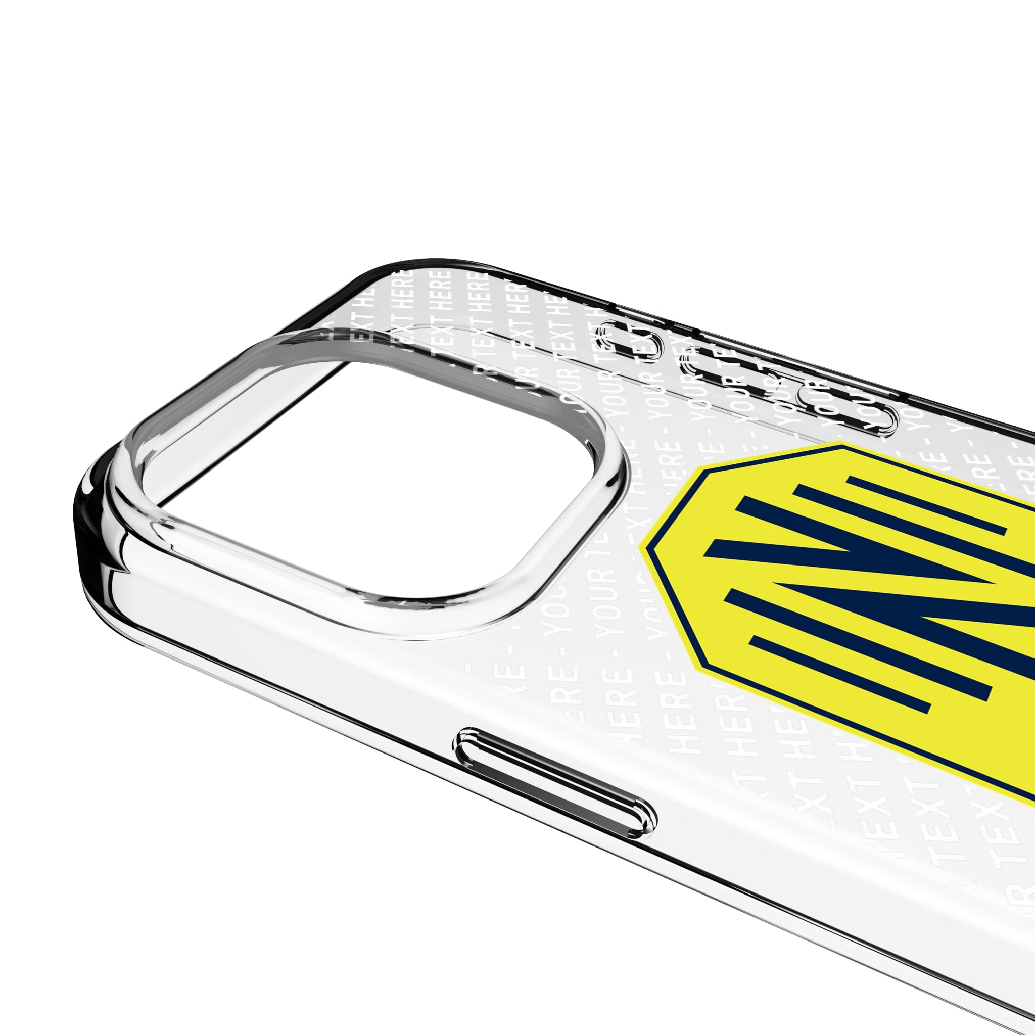 Nashville SC Personalized EndZone Plus iPhone Clear Phone Case for Apple iPhone - Detail