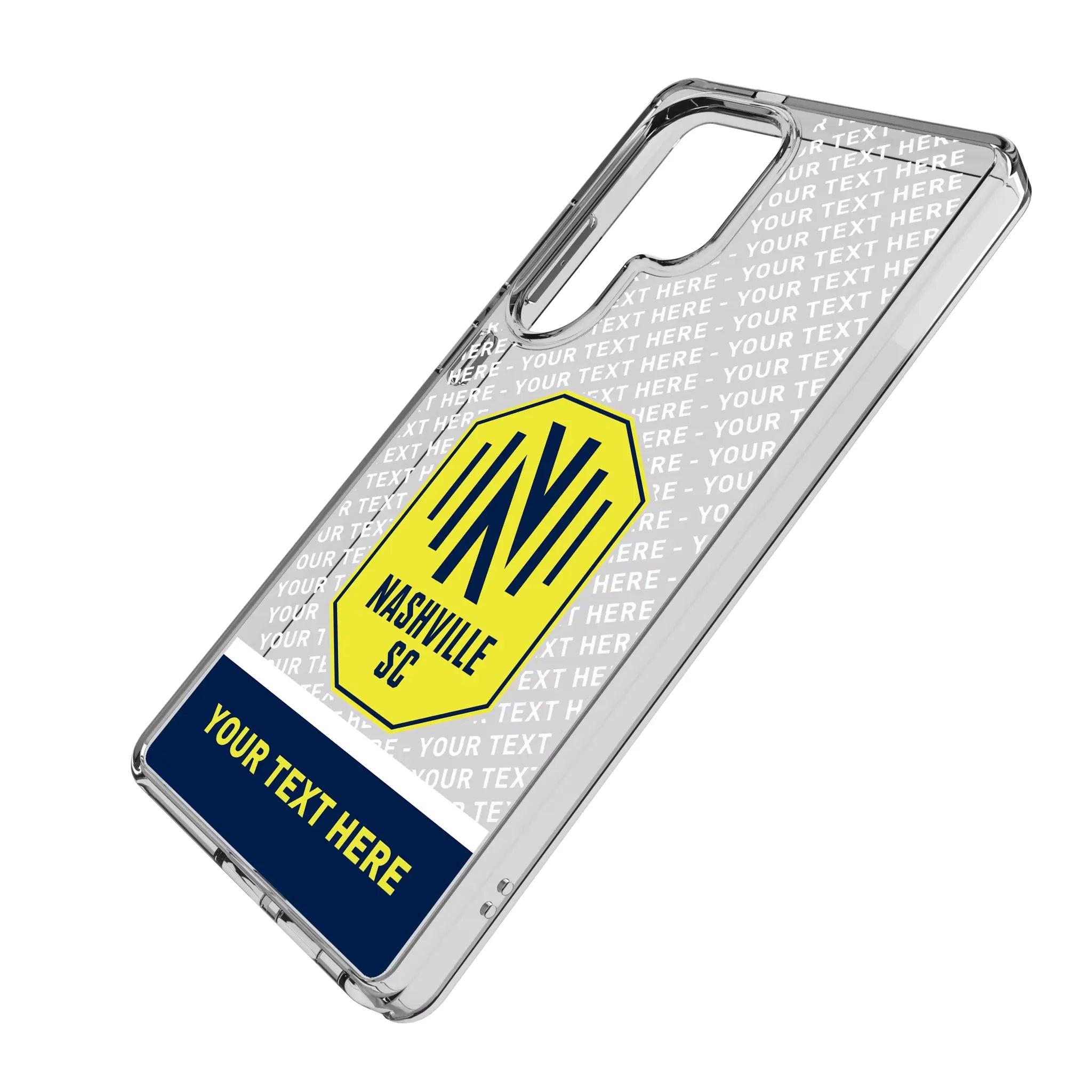 Nashville SC Personalized EndZone Plus Galaxy Clear Phone Case for Samsung Galaxy - Isometric View