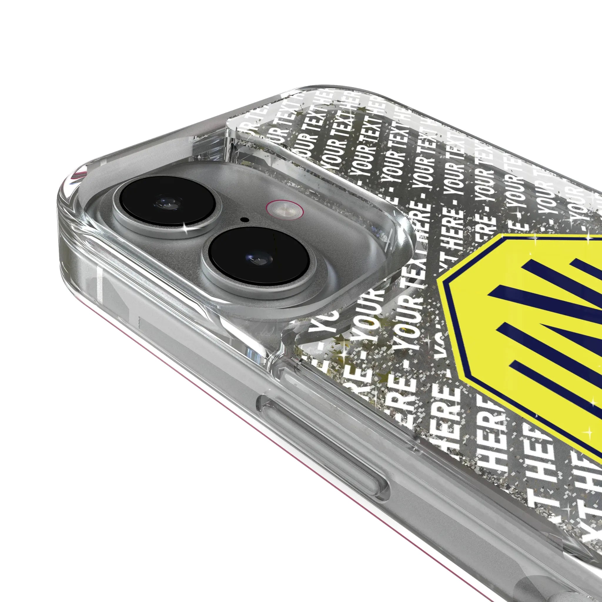 Nashville SC Personalized EndZone Plus iPhone Glitter Phone Case for Apple iPhone - Detail