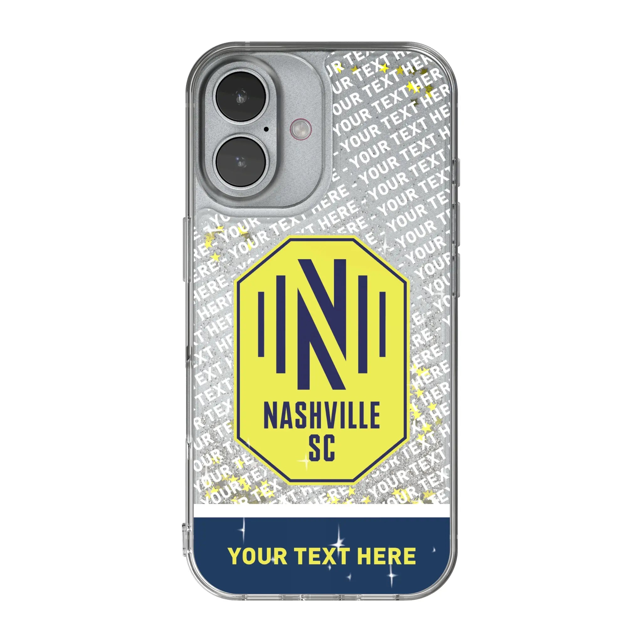 Nashville SC Personalized EndZone Plus iPhone Glitter Phone Case for Apple iPhone