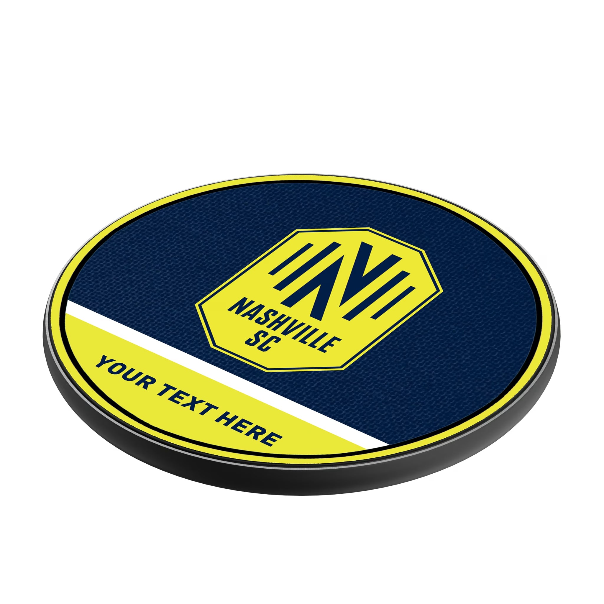 Nashville SC Personalized Endzone Solid 15-Watt Wireless Charger - Isometric View
