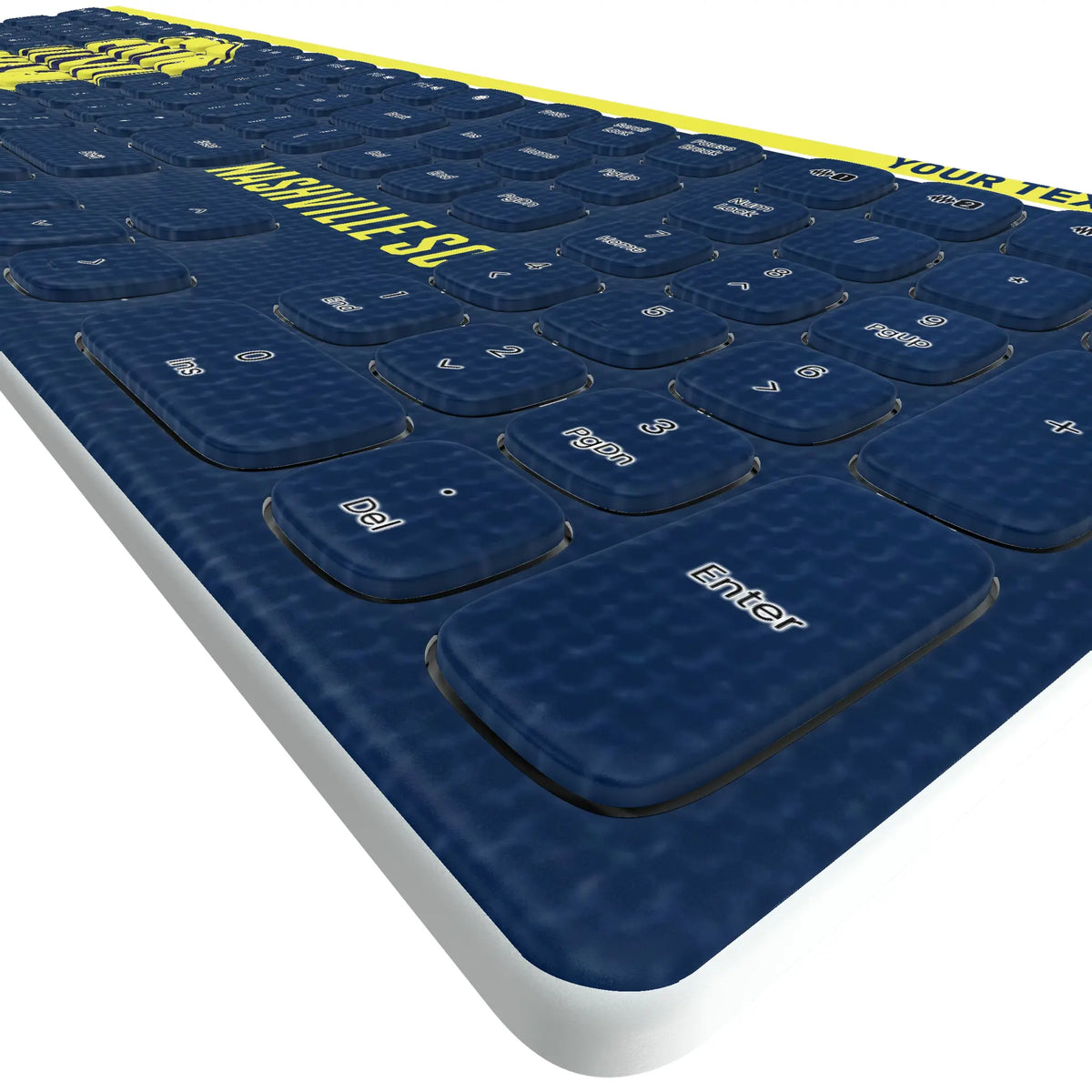 Nashville SC Personalized Endzone Solid KKB605 Curved Wireless Keyboard - Detail