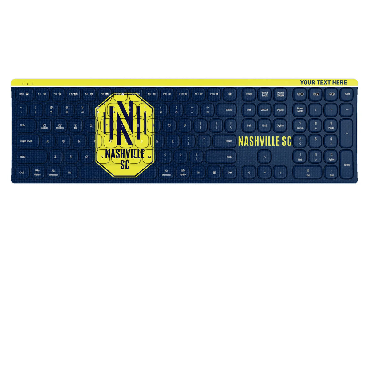 Nashville SC Personalized Endzone Solid KKB605 Curved Wireless Keyboard