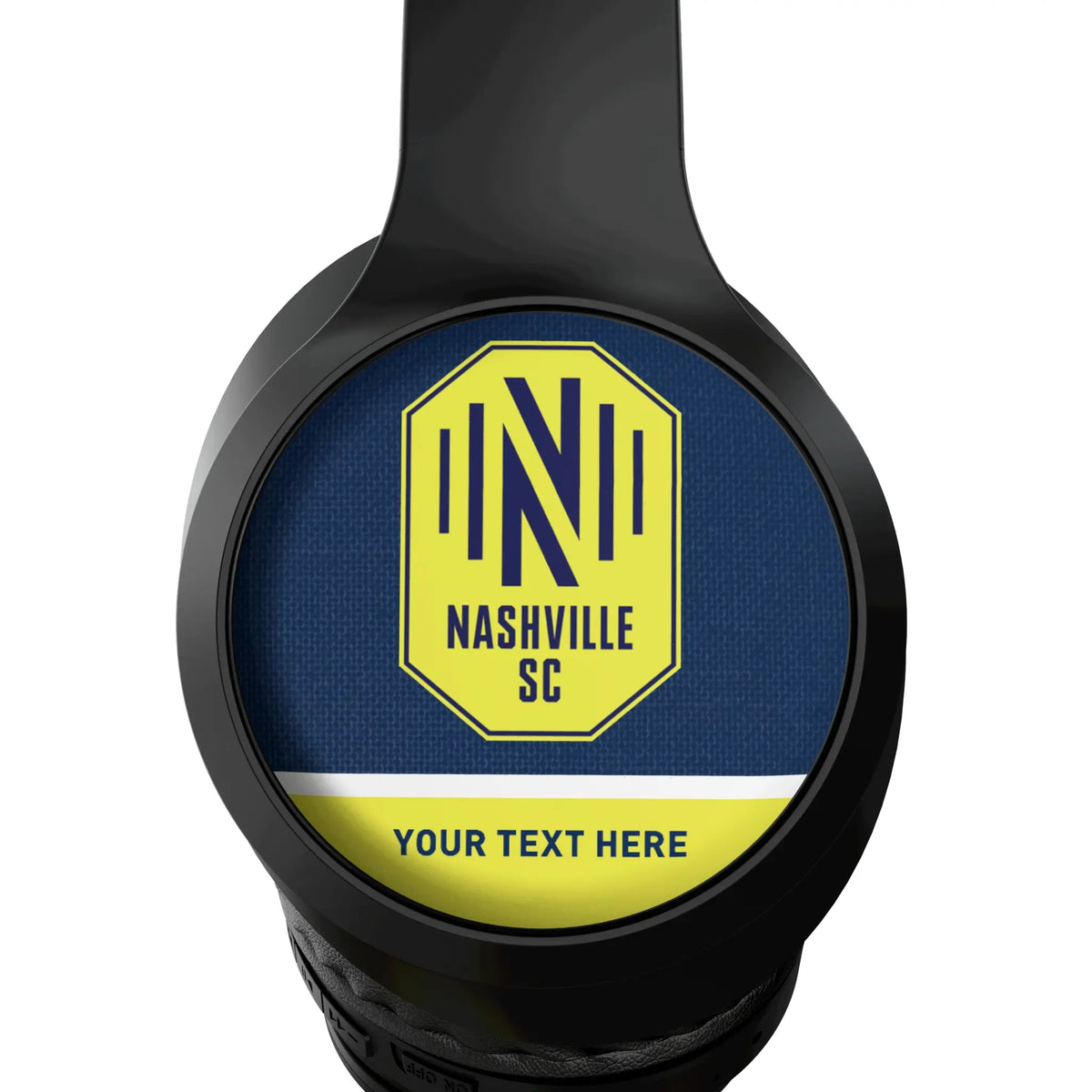 Nashville SC Personalized Endzone Solid Wireless Over-Ear Headphones With Case - Detail