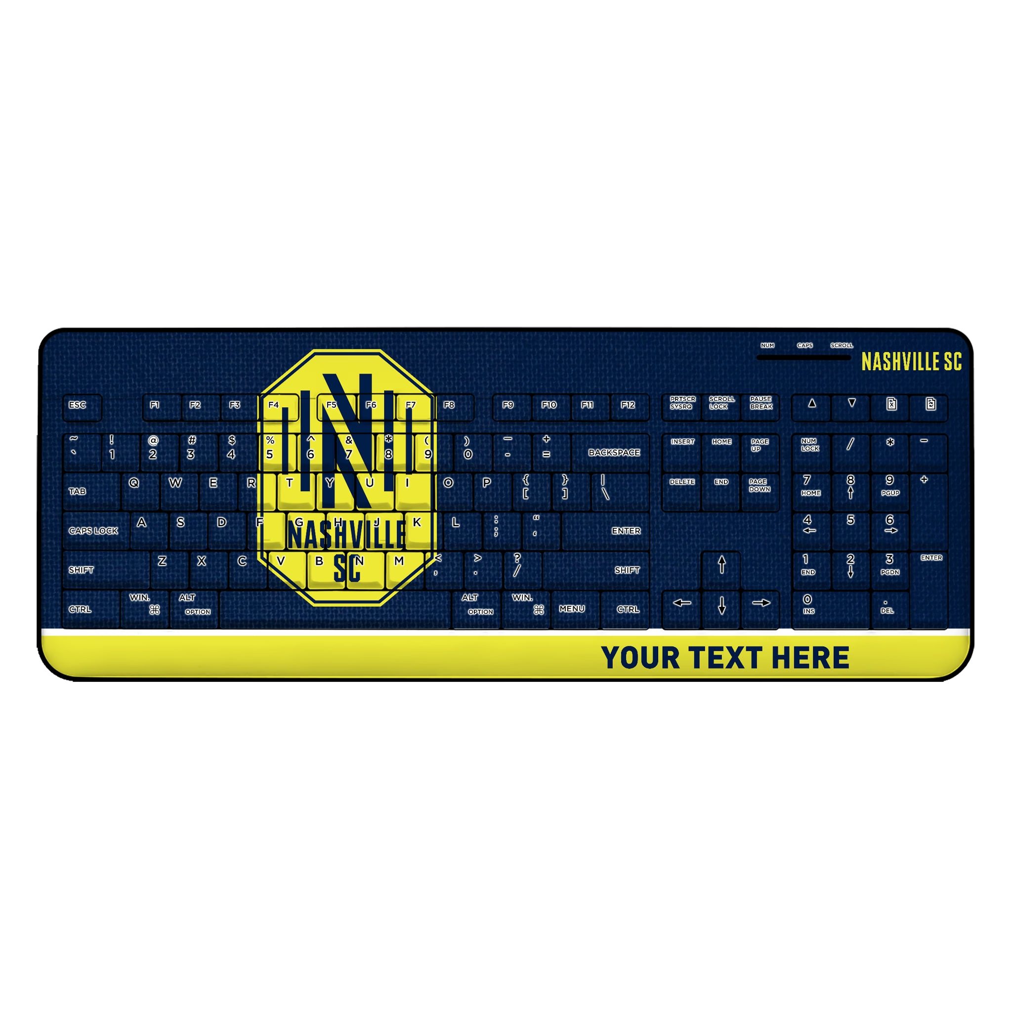 Nashville SC Personalized Endzone Solid Wireless USB Keyboard