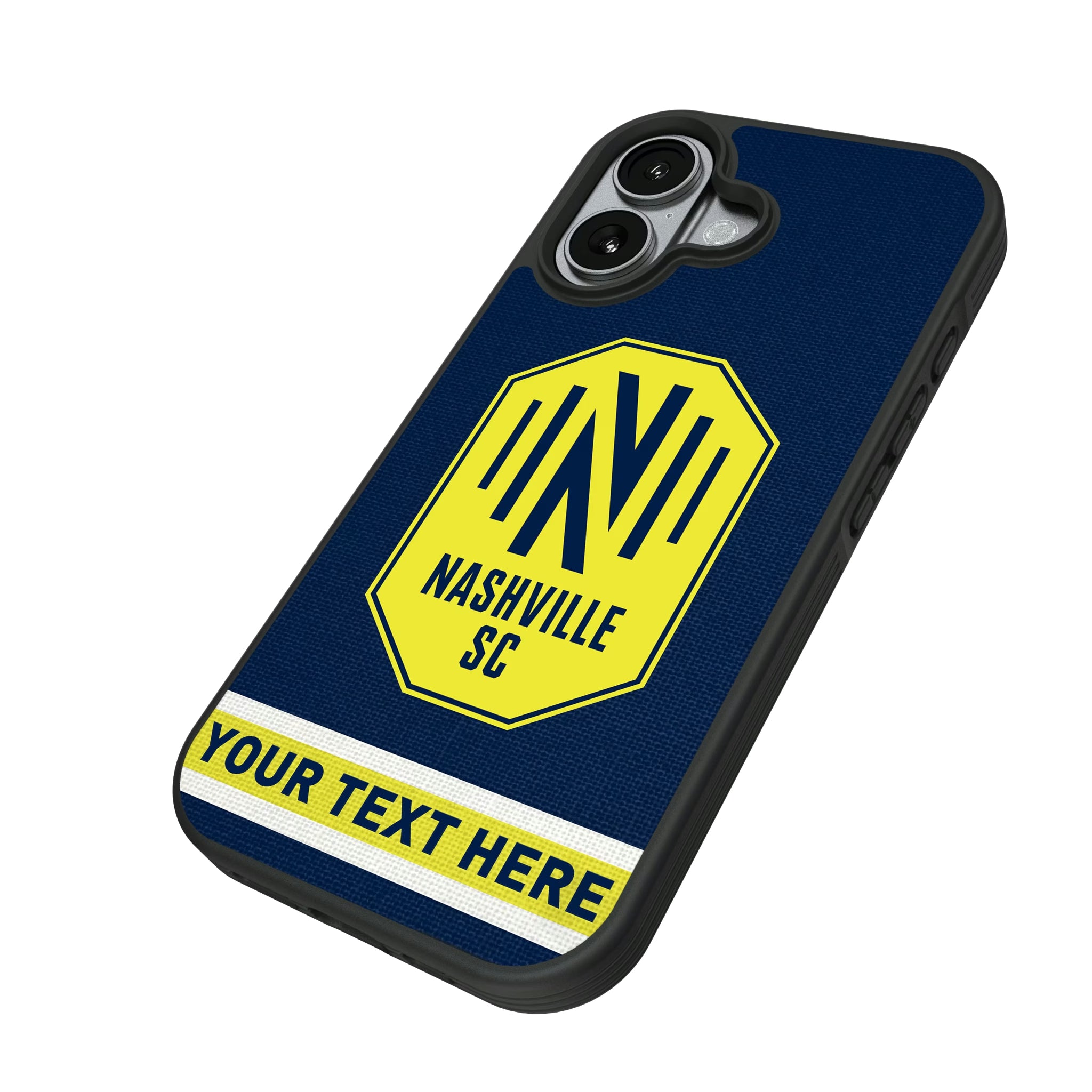 Nashville SC Personalized Stripe iPhone Bump Phone Case for Apple iPhone - Isometric View#Device_iPhone 17