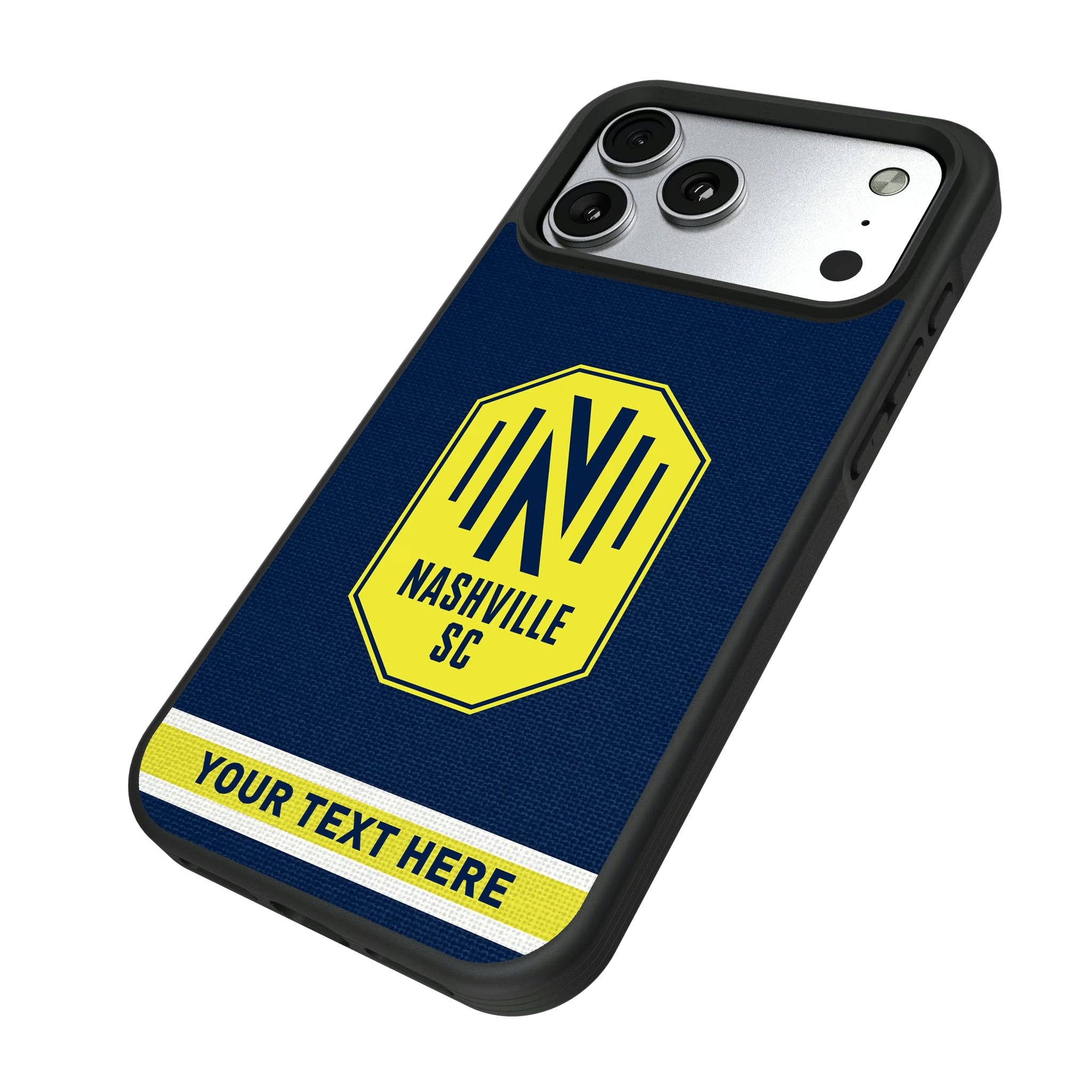 Nashville SC Personalized Stripe iPhone Bump Phone Case for Apple iPhone - Isometric View#Device_iPhone 17 Pro Max