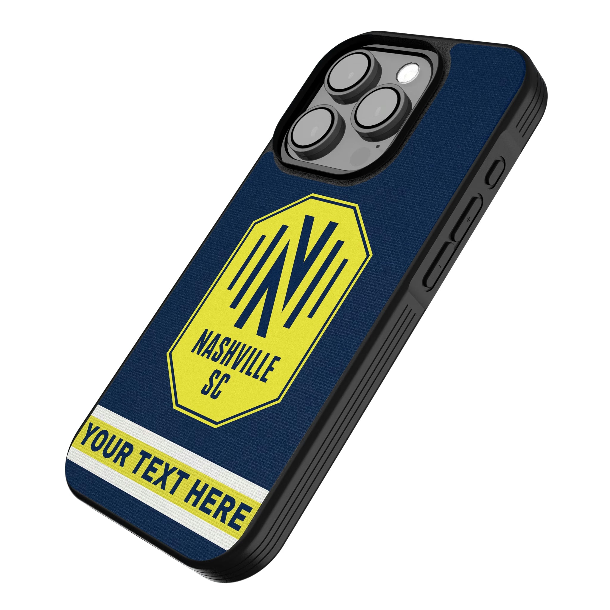 Nashville SC Personalized Stripe iPhone Bump Phone Case for Apple iPhone - Isometric View