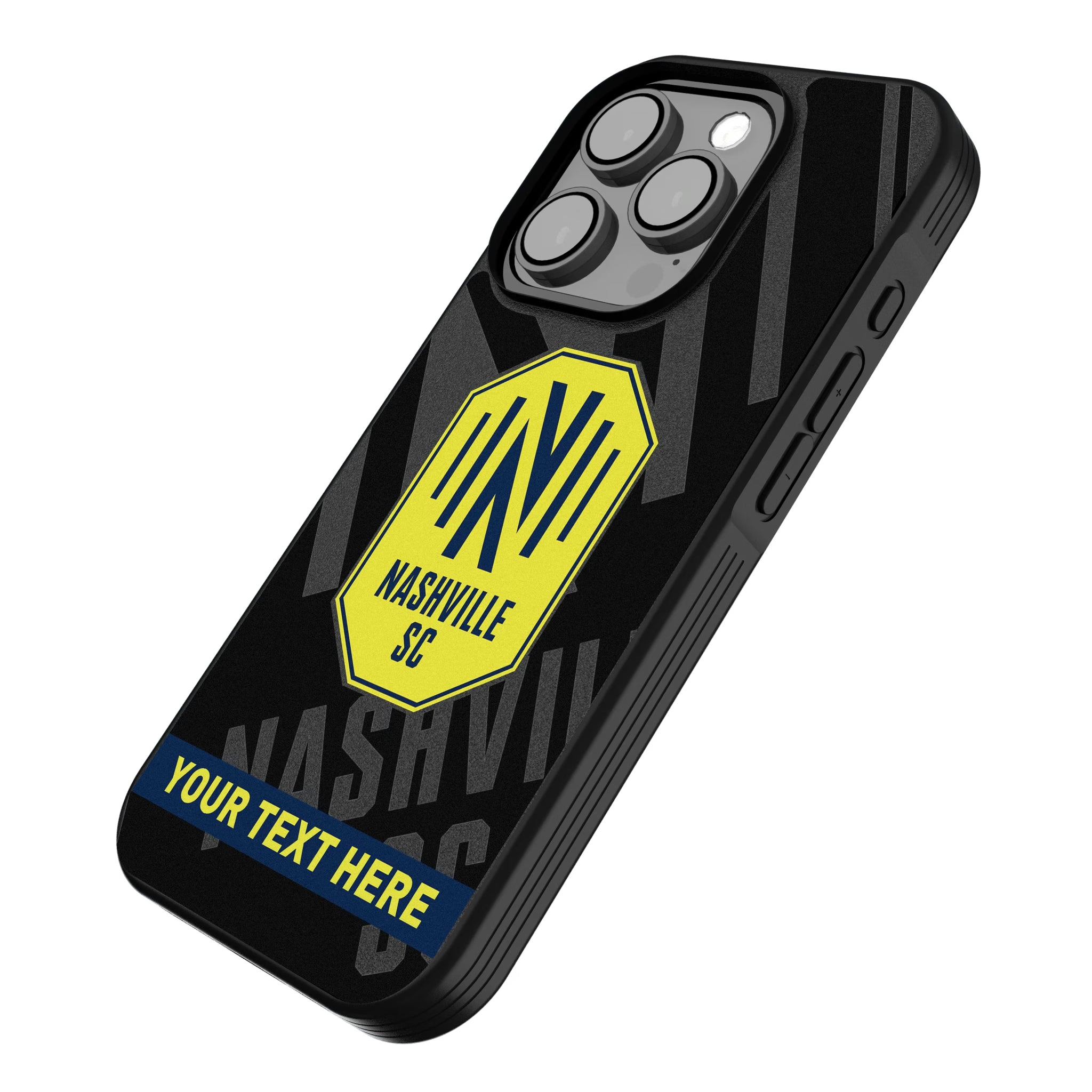 Nashville SC Personalized Tilt iPhone Bump Phone Case for Apple iPhone - Isometric View