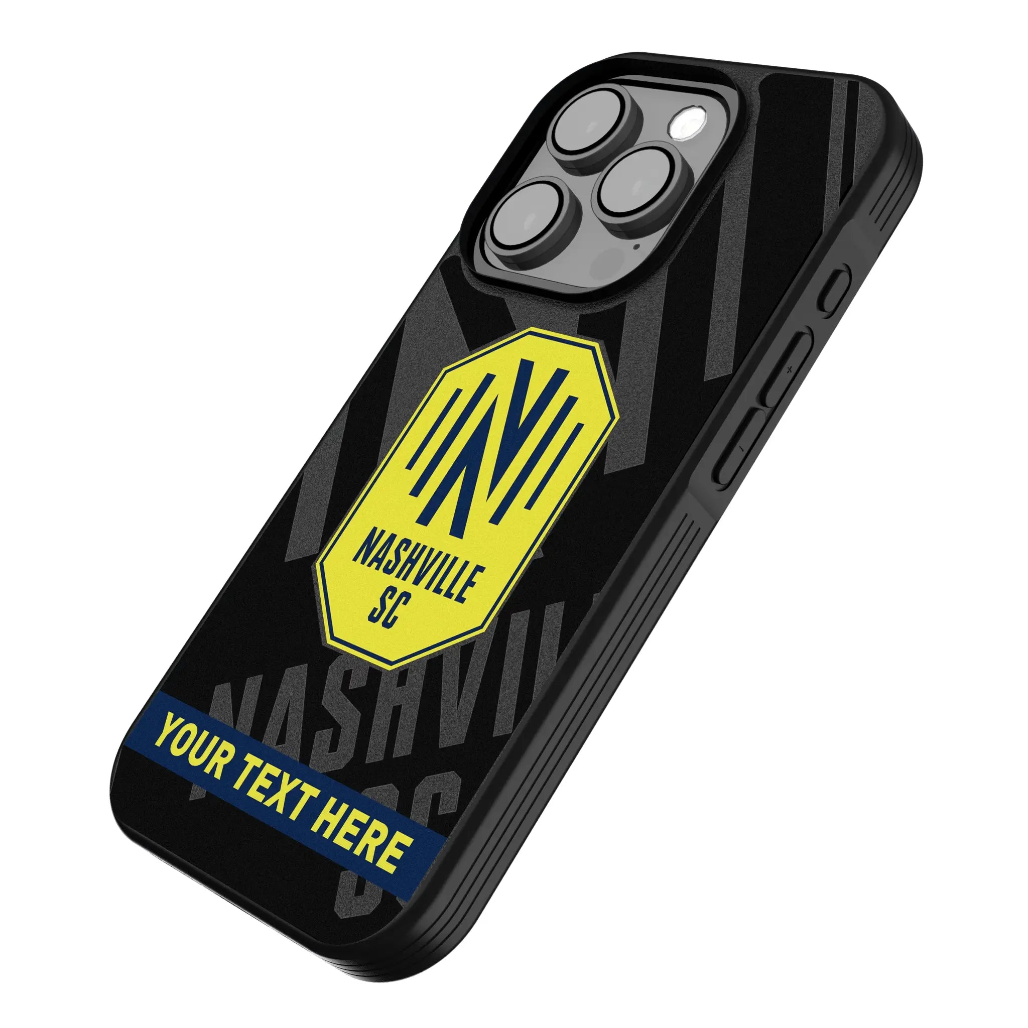 Nashville SC Personalized Tilt iPhone Bump Phone Case for Apple iPhone - Isometric View