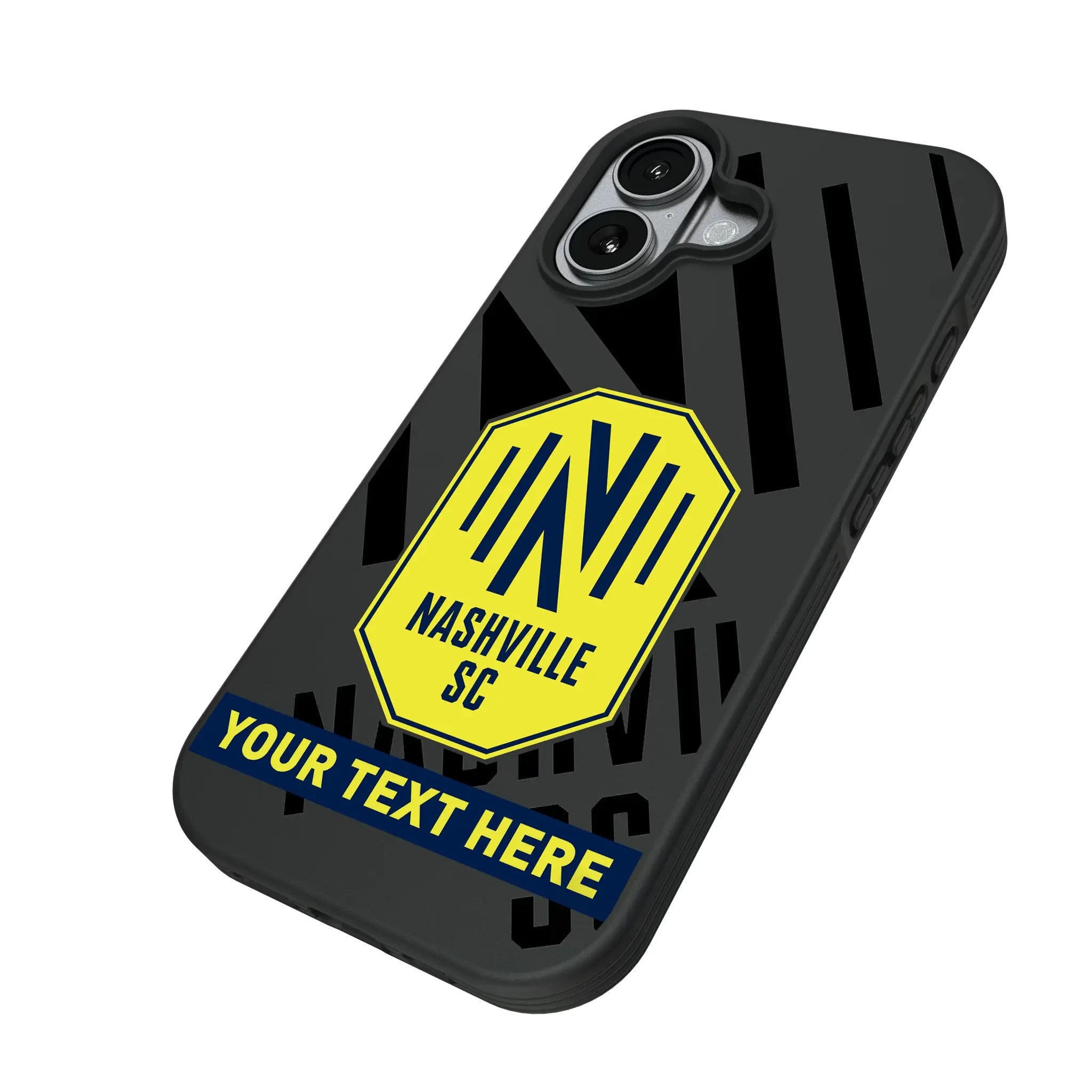 Nashville SC Personalized Tilt iPhone Bump Phone Case for Apple iPhone - Isometric View#Device_iPhone 17