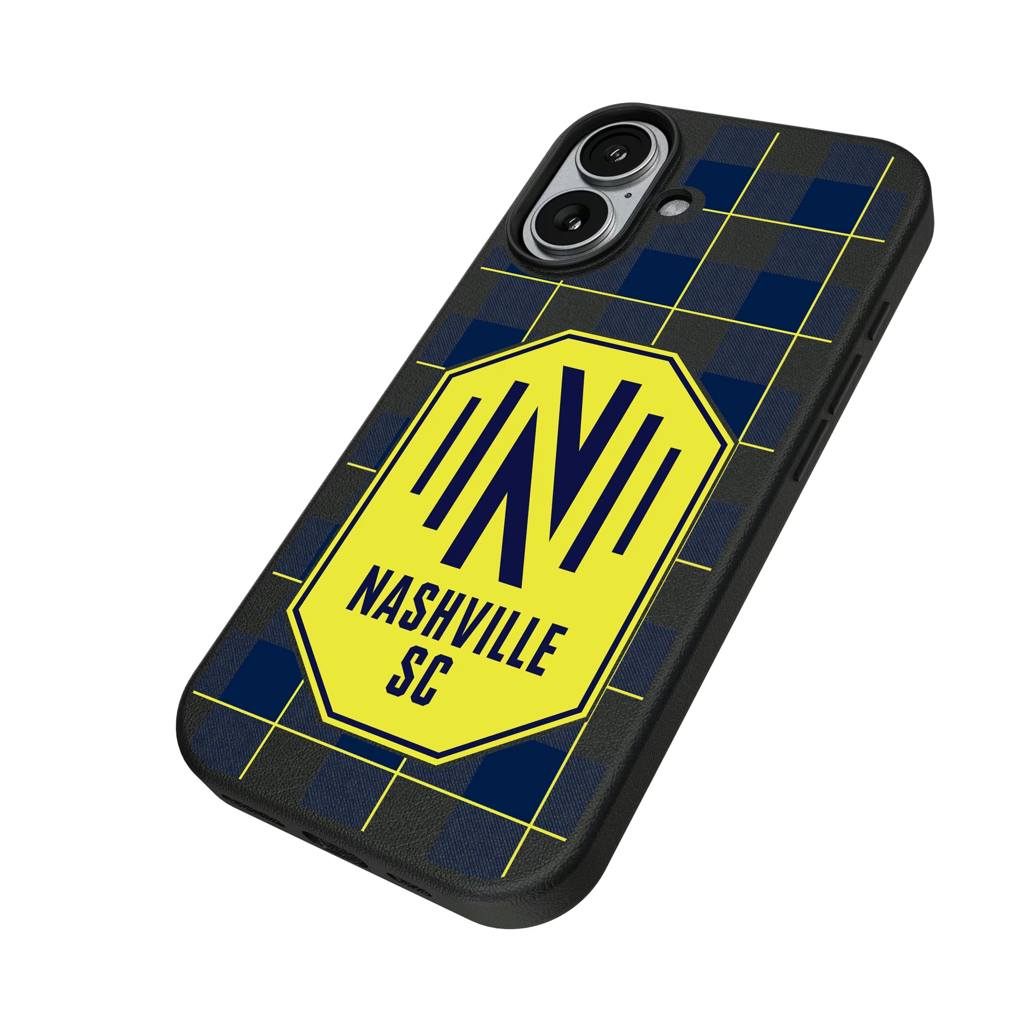 Nashville SC Plaid iPhone MagSafe Compatible Phone Case for Apple iPhone - Isometric View#Device_iPhone 17