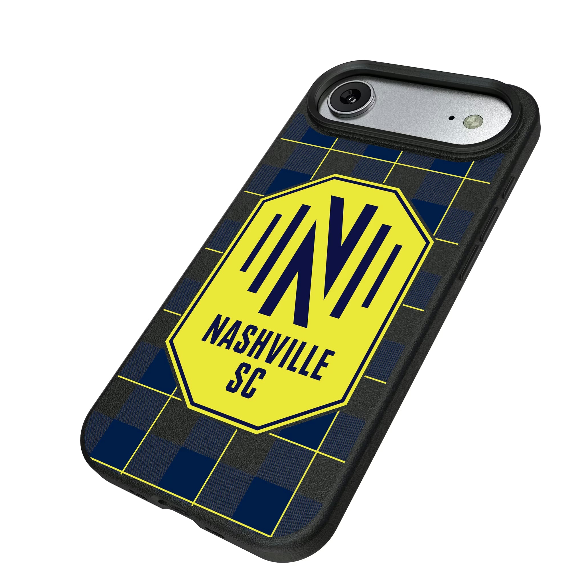 Nashville SC Plaid iPhone MagSafe Compatible Phone Case for Apple iPhone - Isometric View#Device_iPhone Air
