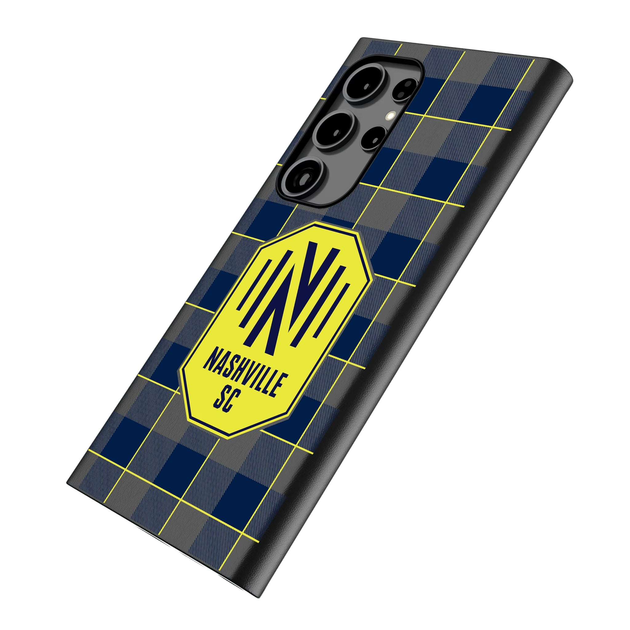 Nashville SC Plaid Galaxy MagSafe Compatible Phone Case for Samsung Galaxy - Isometric View