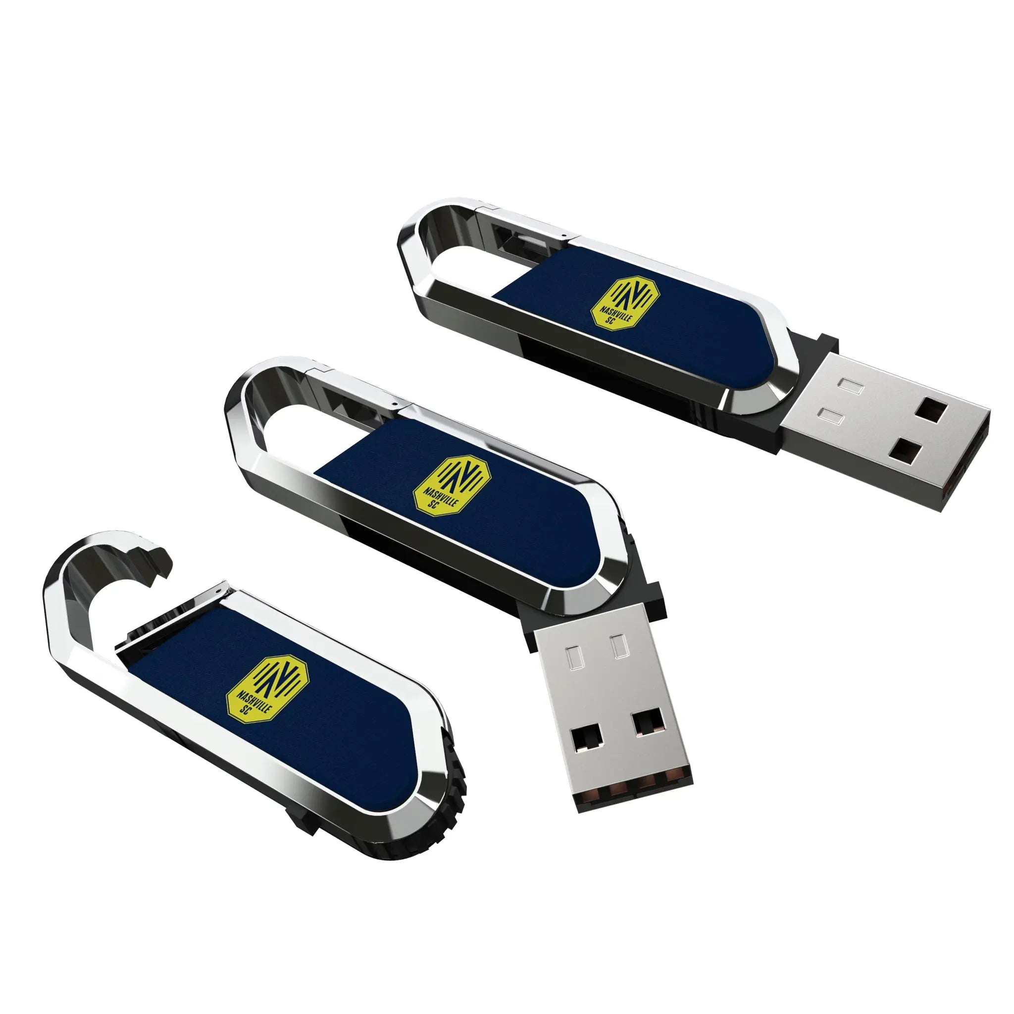 Nashville SC Solid USB 64GB Clip Style Flash Drive