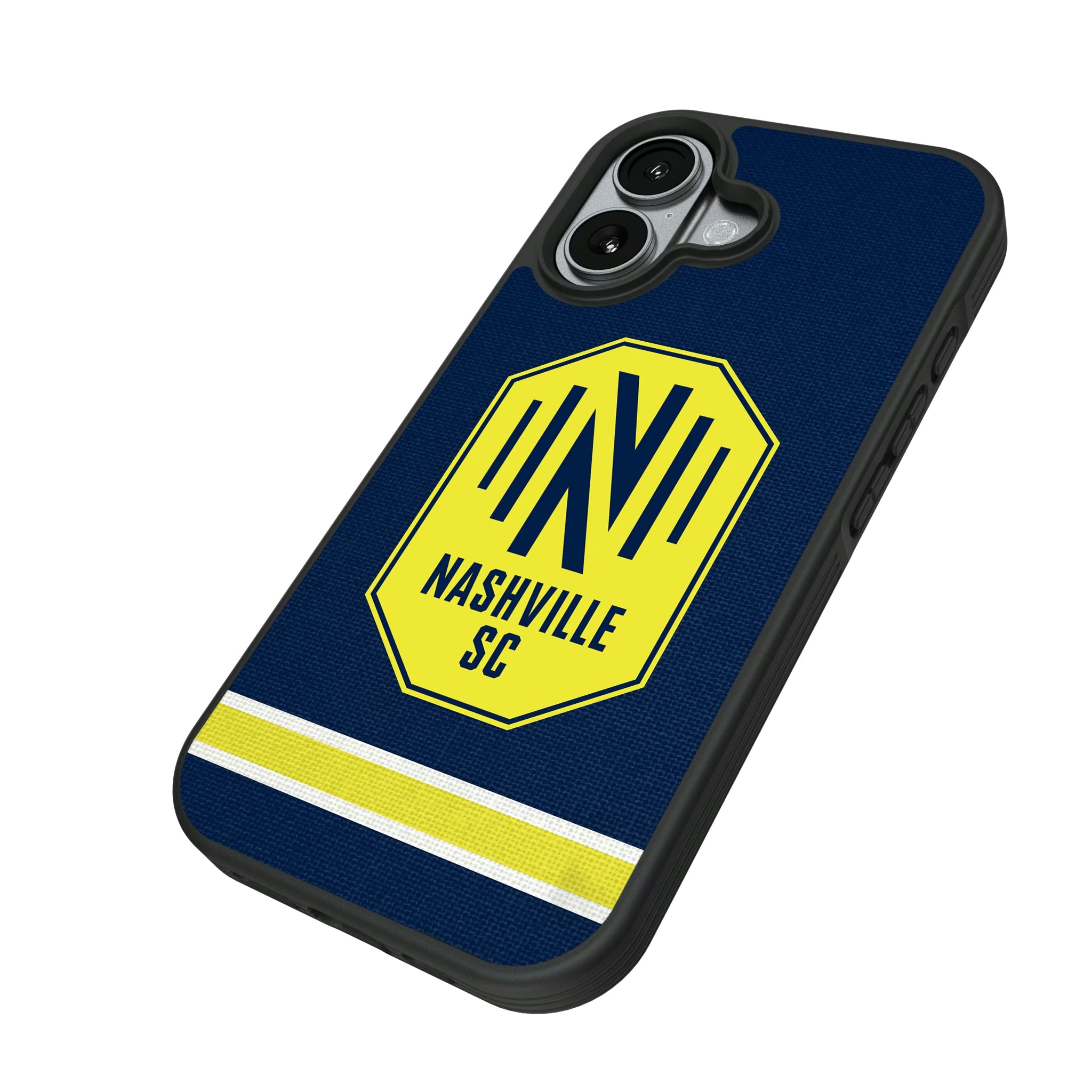 Nashville SC Stripe iPhone Bump Phone Case for Apple iPhone - Isometric View#Device_iPhone 17