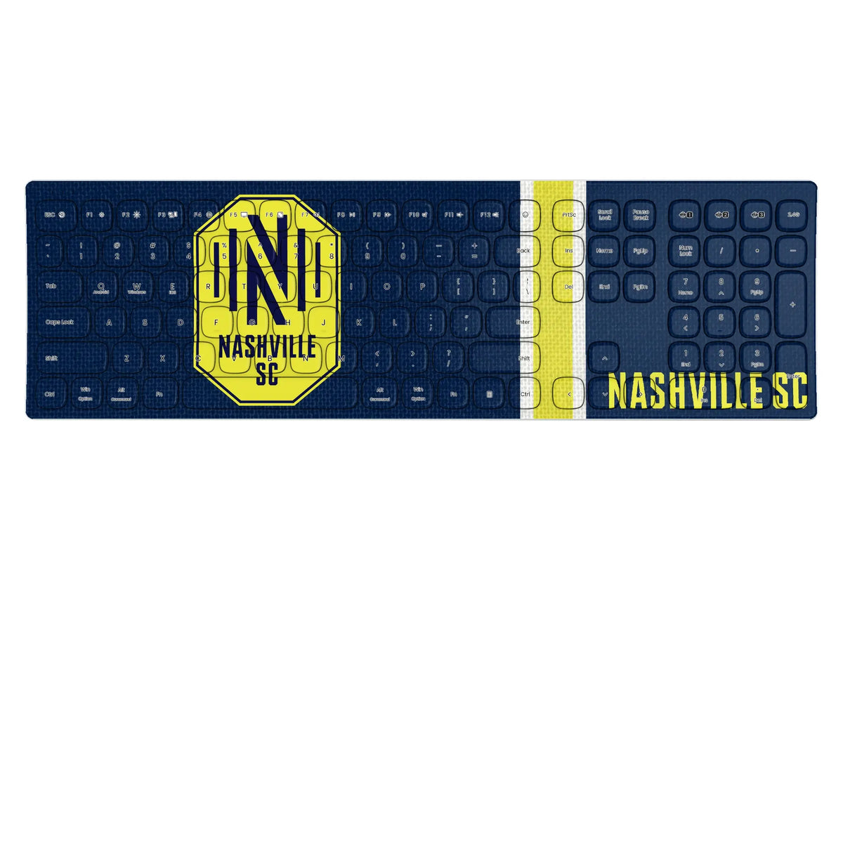 Nashville SC Stripe KKB605 Curved Wireless Keyboard