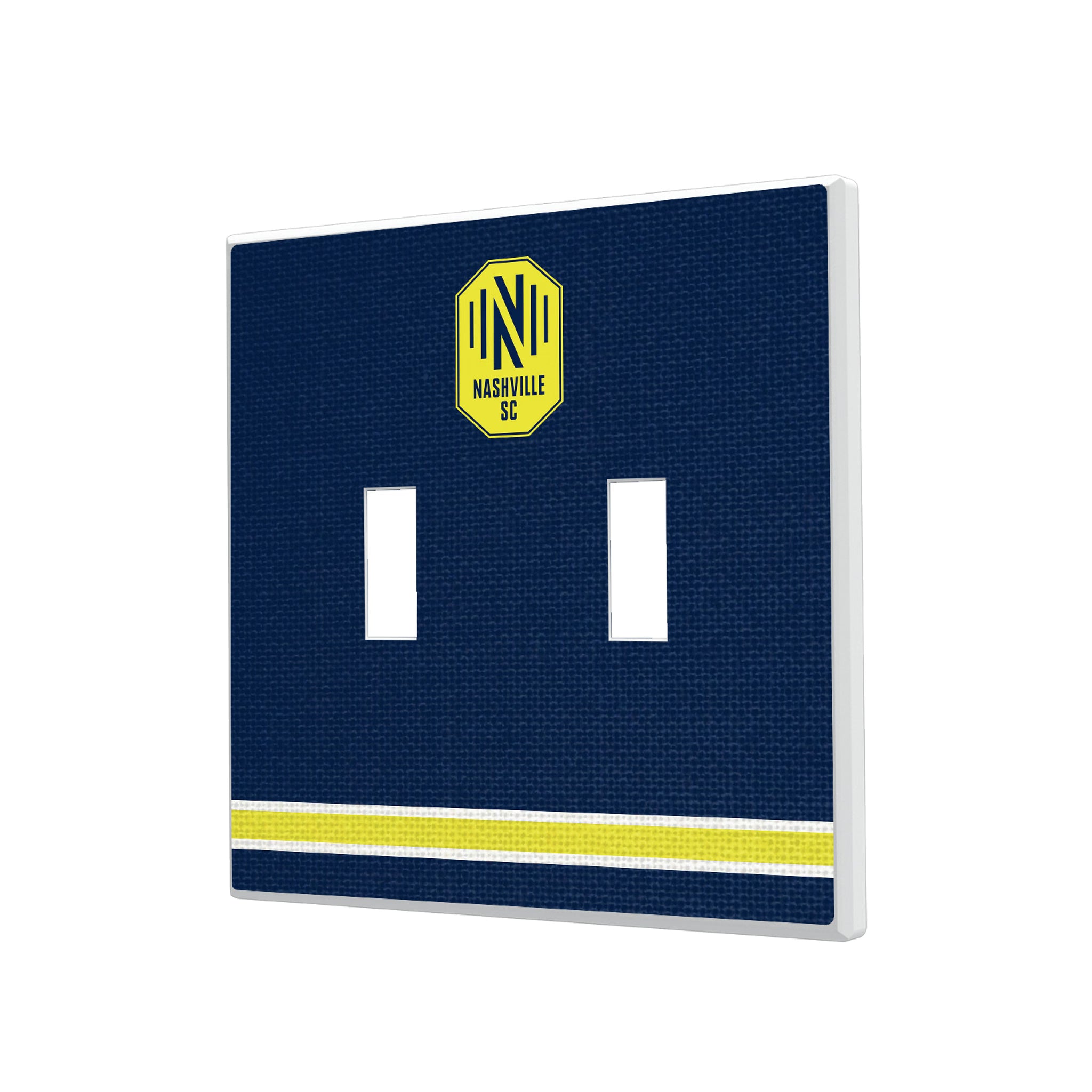 Nashville SC Stripe Hidden-Screw Light Switch Plate#Style_Double Toggle