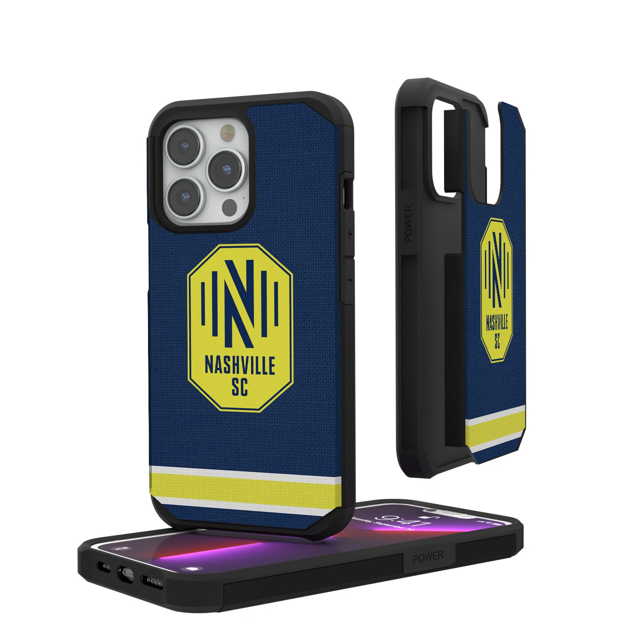 Nashville SC Stripe iPhone Rugged Phone Case for Apple iPhone