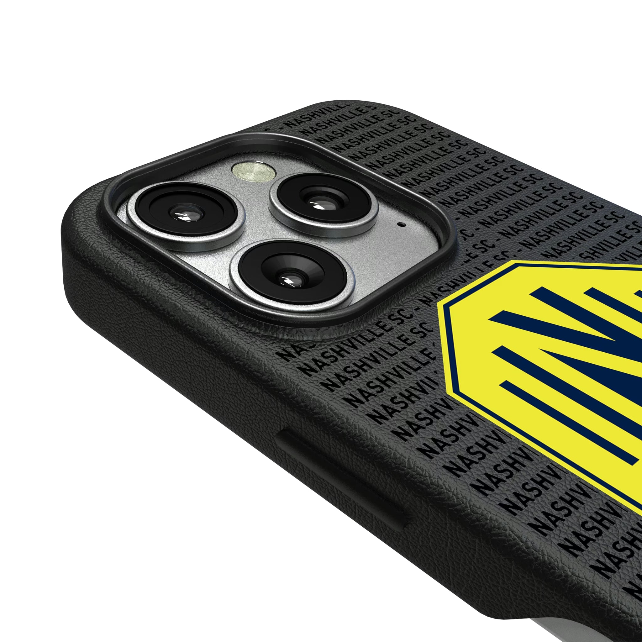 Nashville SC Text Backdrop iPhone MagSafe Compatible Phone Case for Apple iPhone - Detail