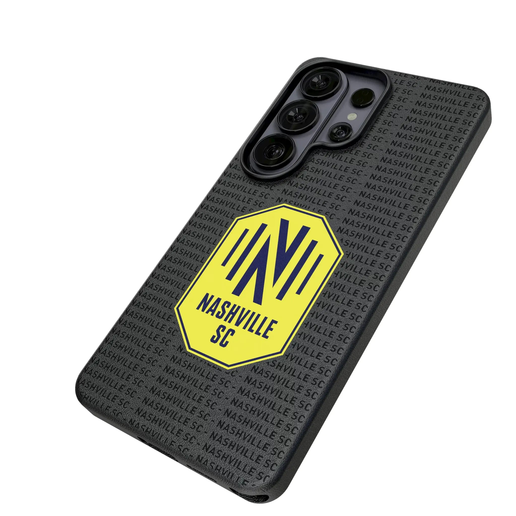 Nashville SC Text Backdrop Galaxy MagSafe Compatible Phone Case for Samsung Galaxy - Isometric View#Device_Galaxy S26 Ultra