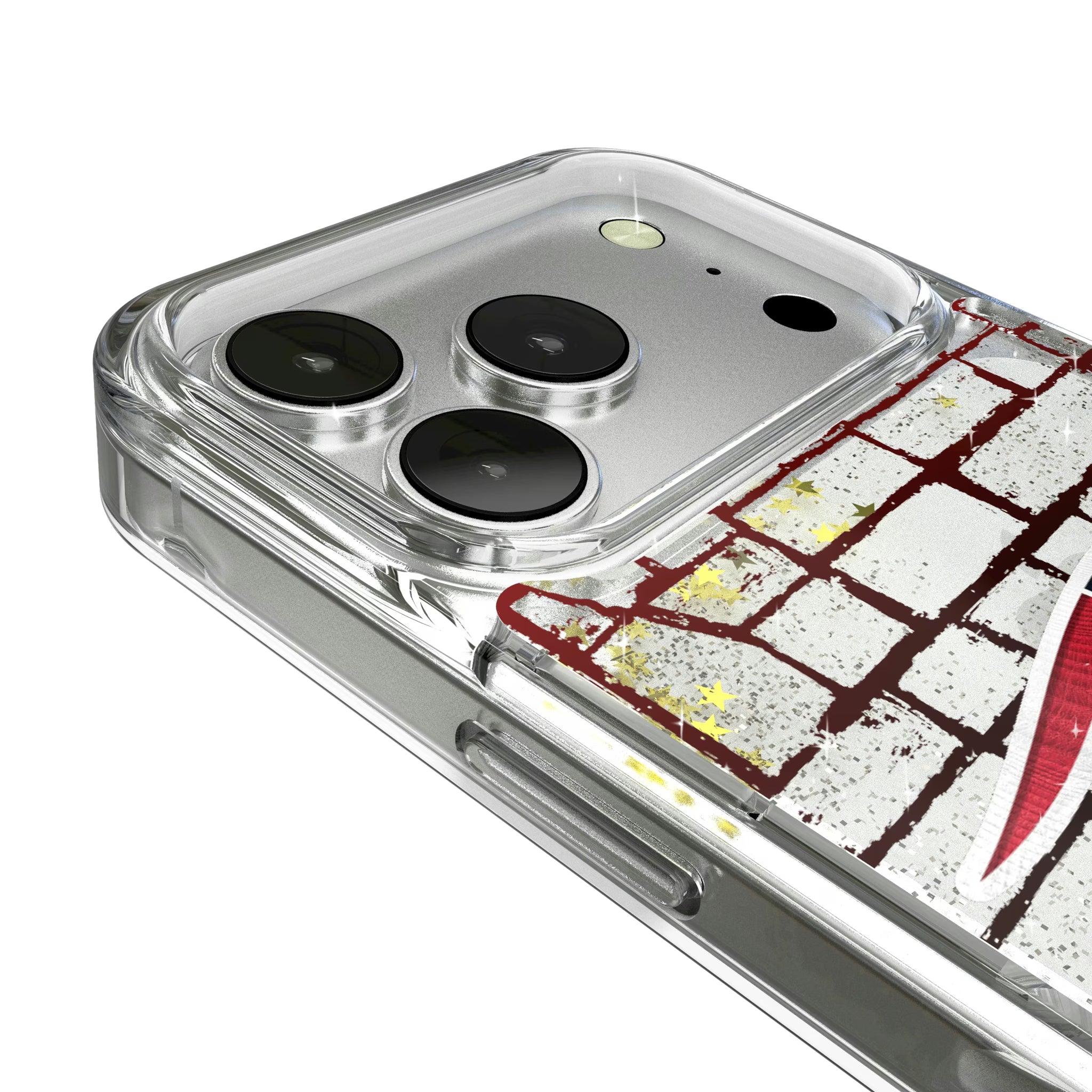 New England Patriots Brick iPhone Glitter Phone Case for Apple iPhone - Detail