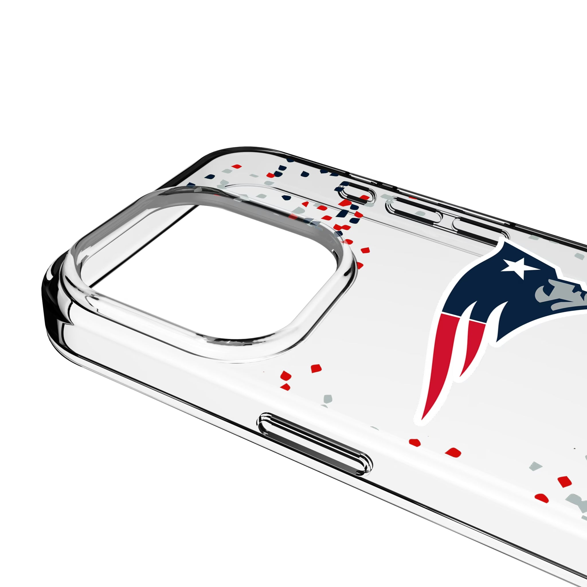 New England Patriots Confetti iPhone Clear Phone Case for Apple iPhone - Detail