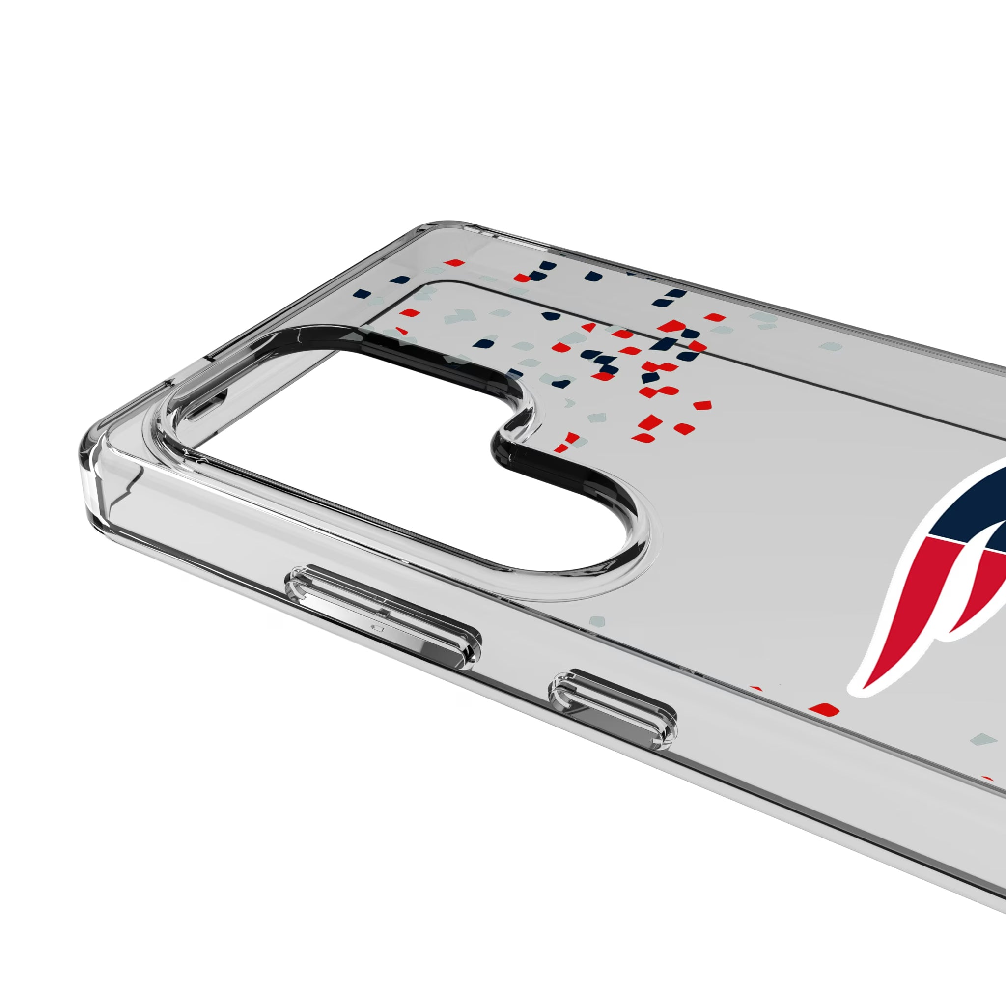 New England Patriots Confetti Galaxy Clear Phone Case for Samsung Galaxy - Detail