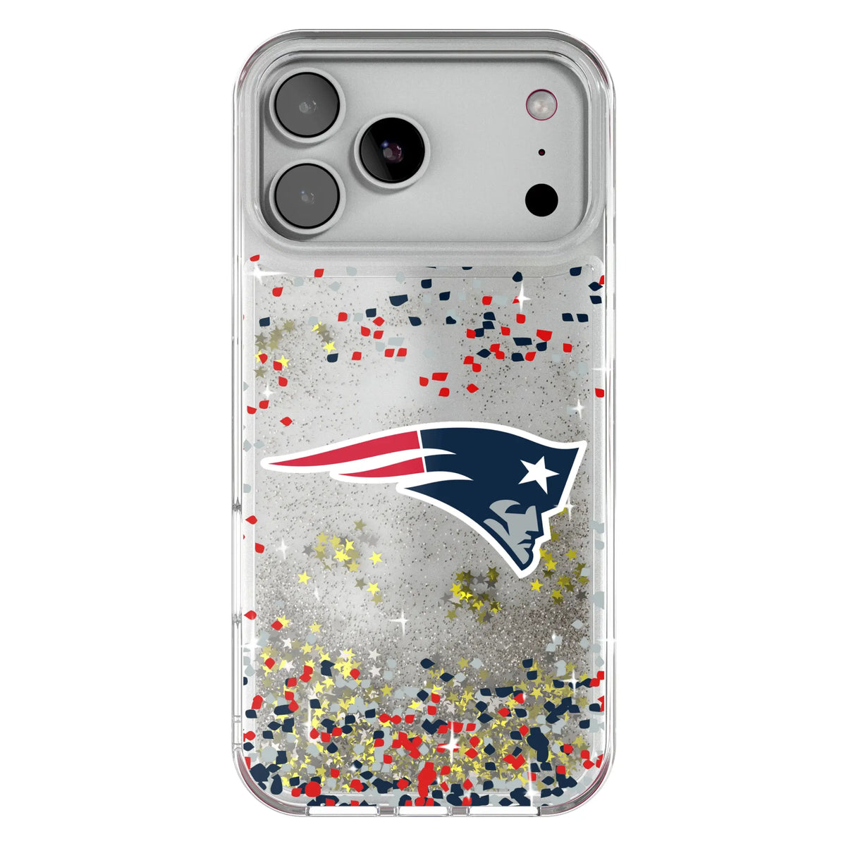 New England Patriots Confetti Glitter Phone Case for Apple iPhone