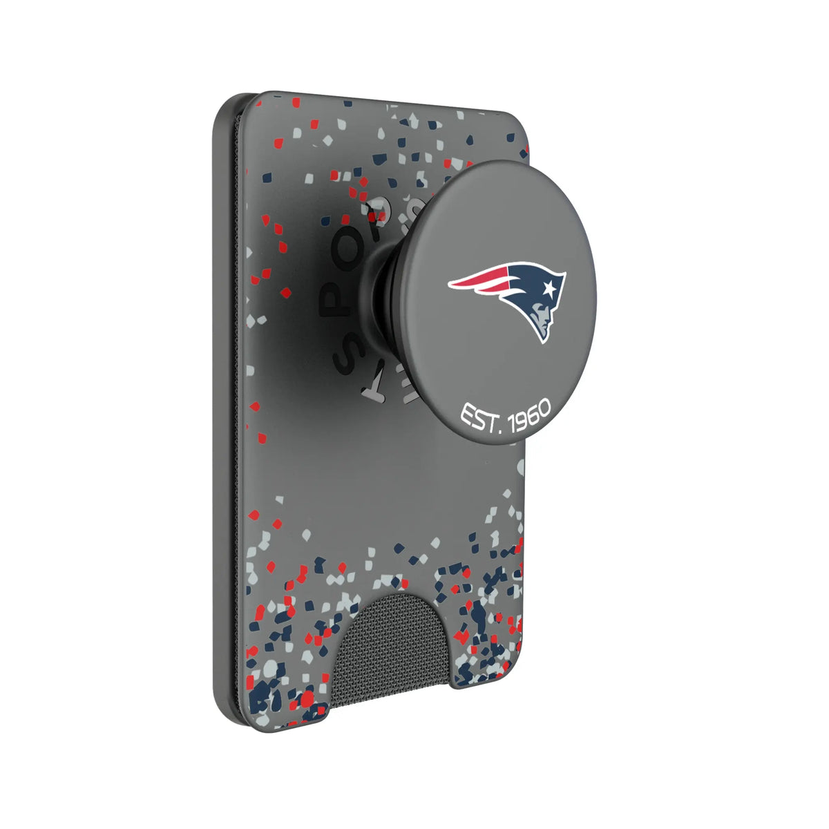 New England Patriots Confetti Popsockets Wallet Magnetic