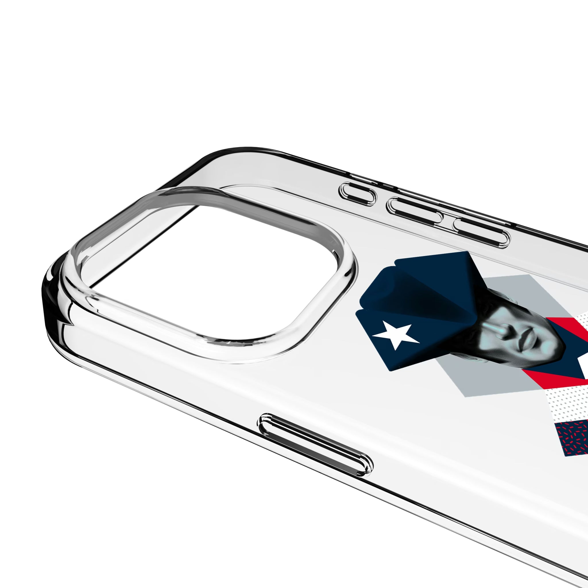 New England Patriots Deco iPhone Clear Phone Case for Apple iPhone - Detail